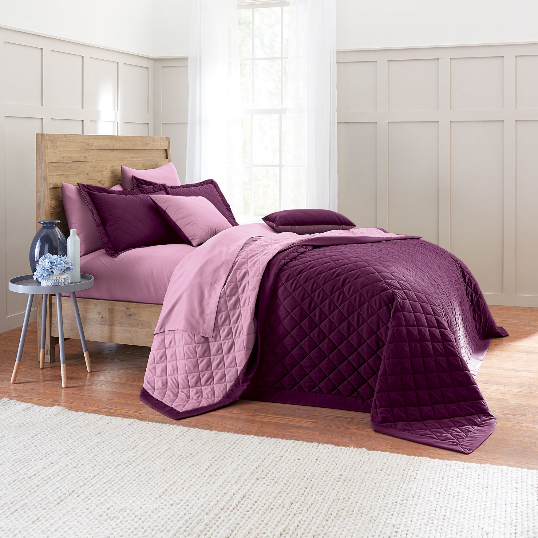 BH Studio Reversible Quilted Bedspread Bedspreads Brylane Home