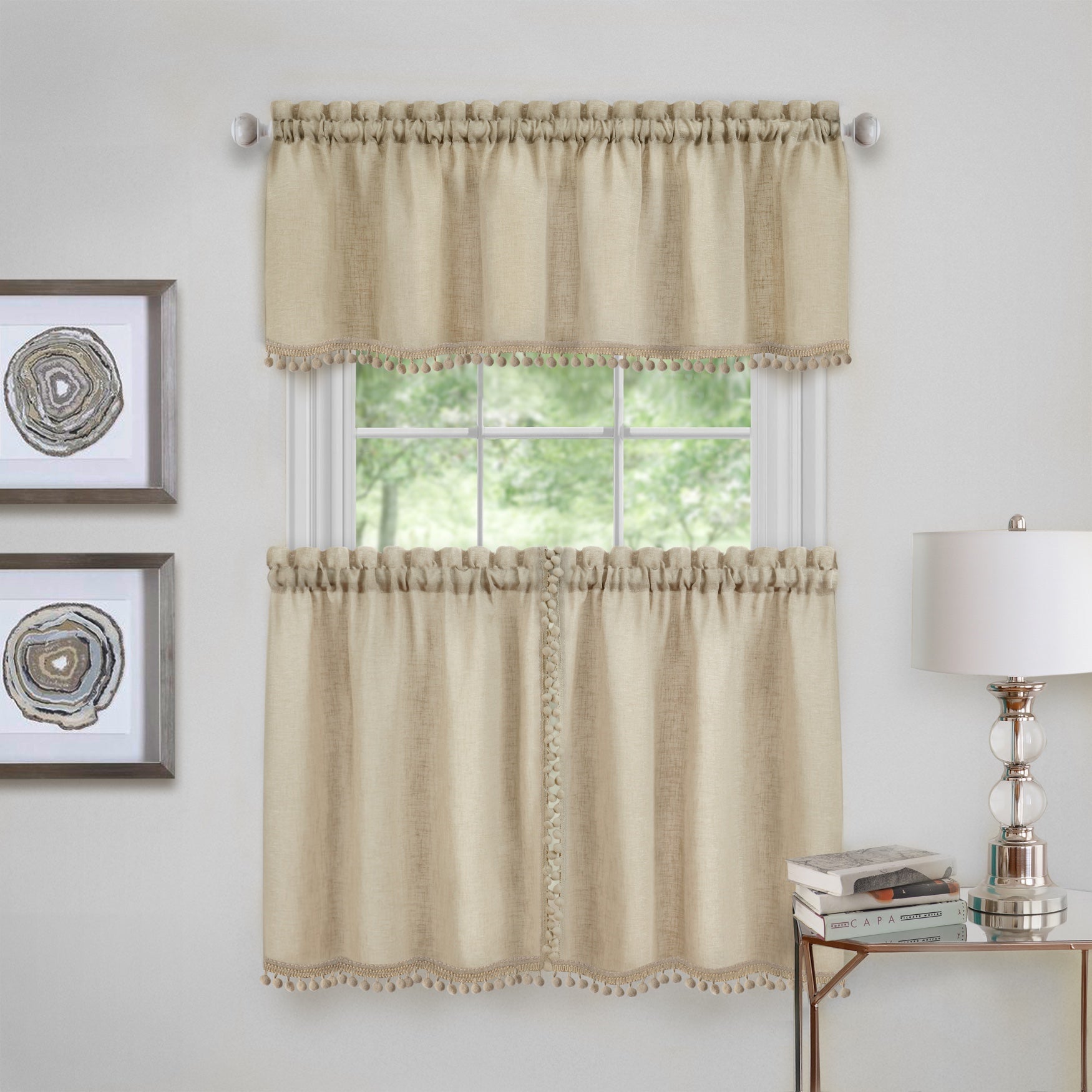 valance and cafe curtains