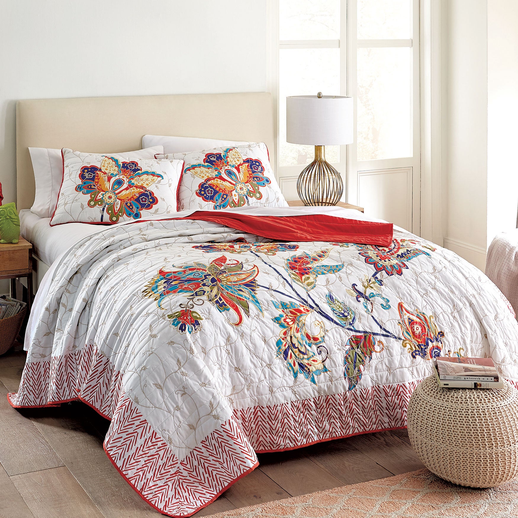 Floral Quilt Set Veronique Shams Reversible – Quilt Pattern Ideas