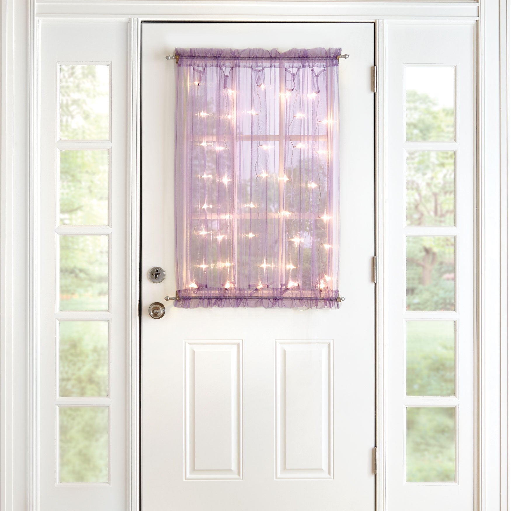 40 Quot Pre Lit Door Panel Sheer Curtains Brylane Home