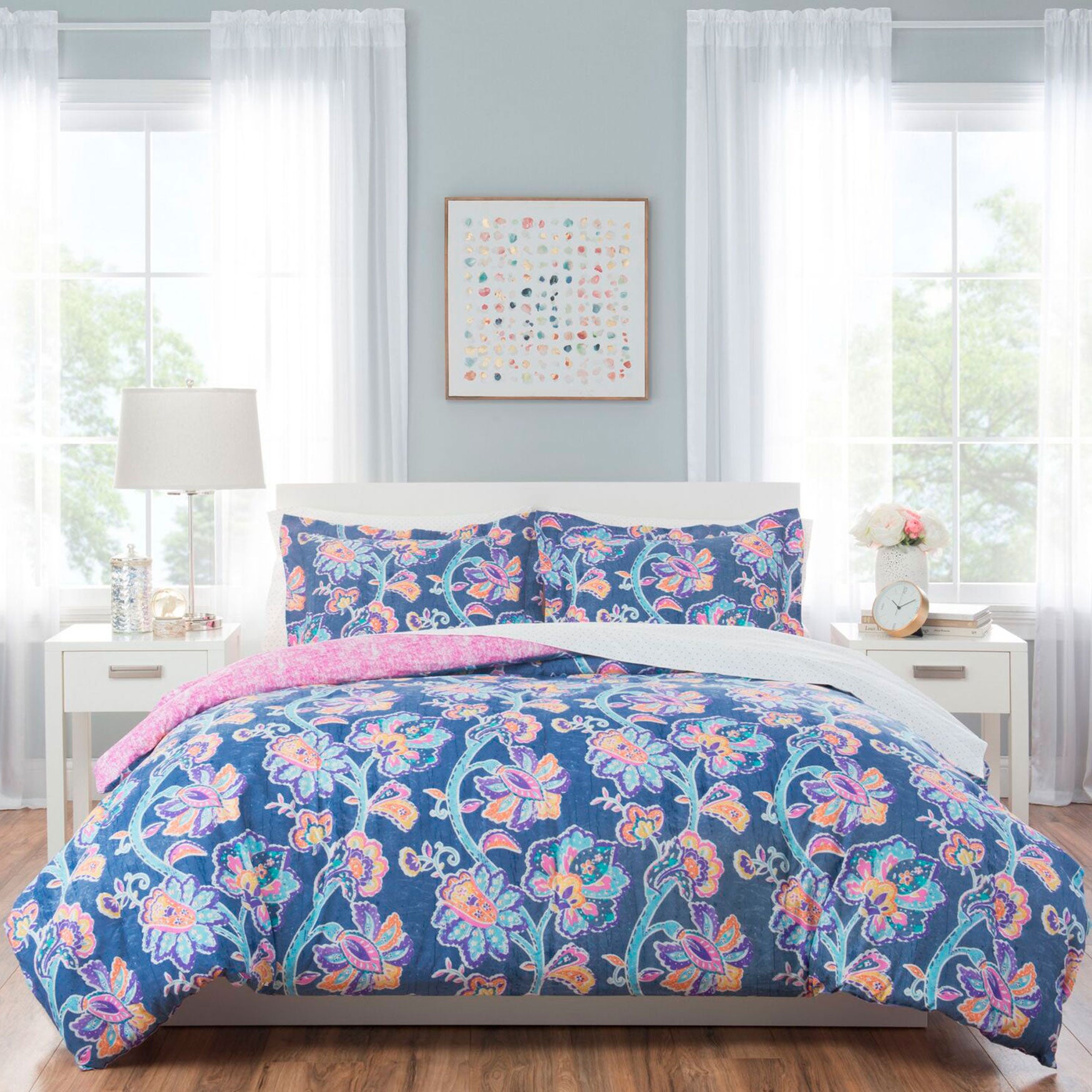 Nicole Miller Aurora Kid's Reversible Comforter Set ...