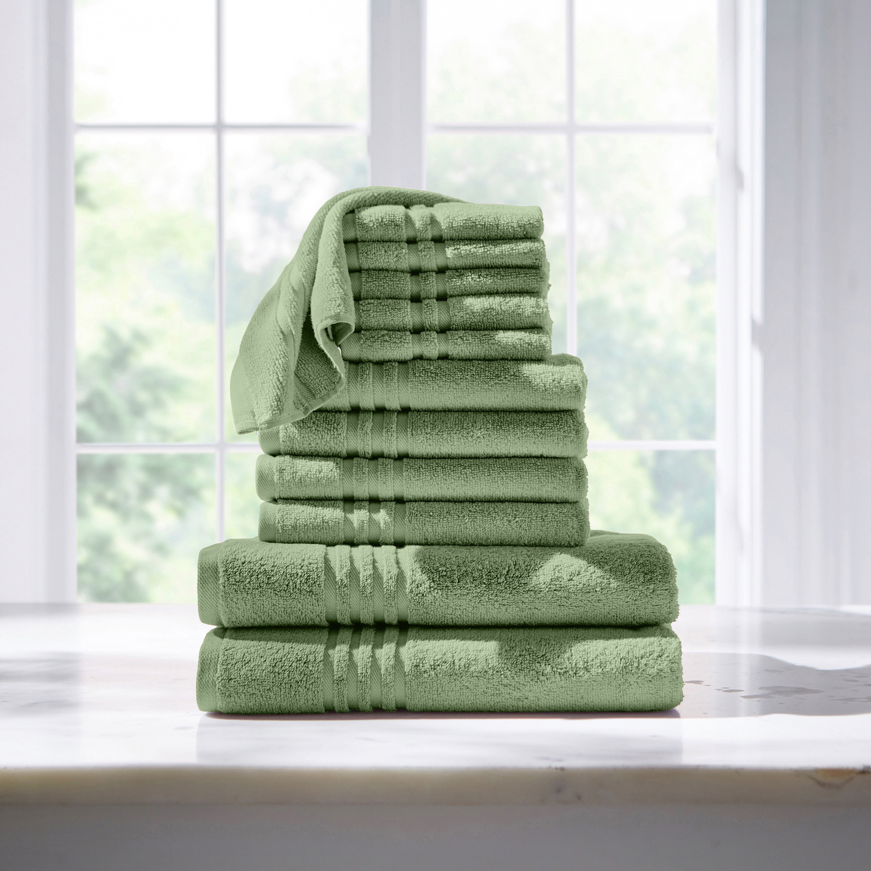 12-Pc. Zero-Twist Bath Towel Set | Brylane Home