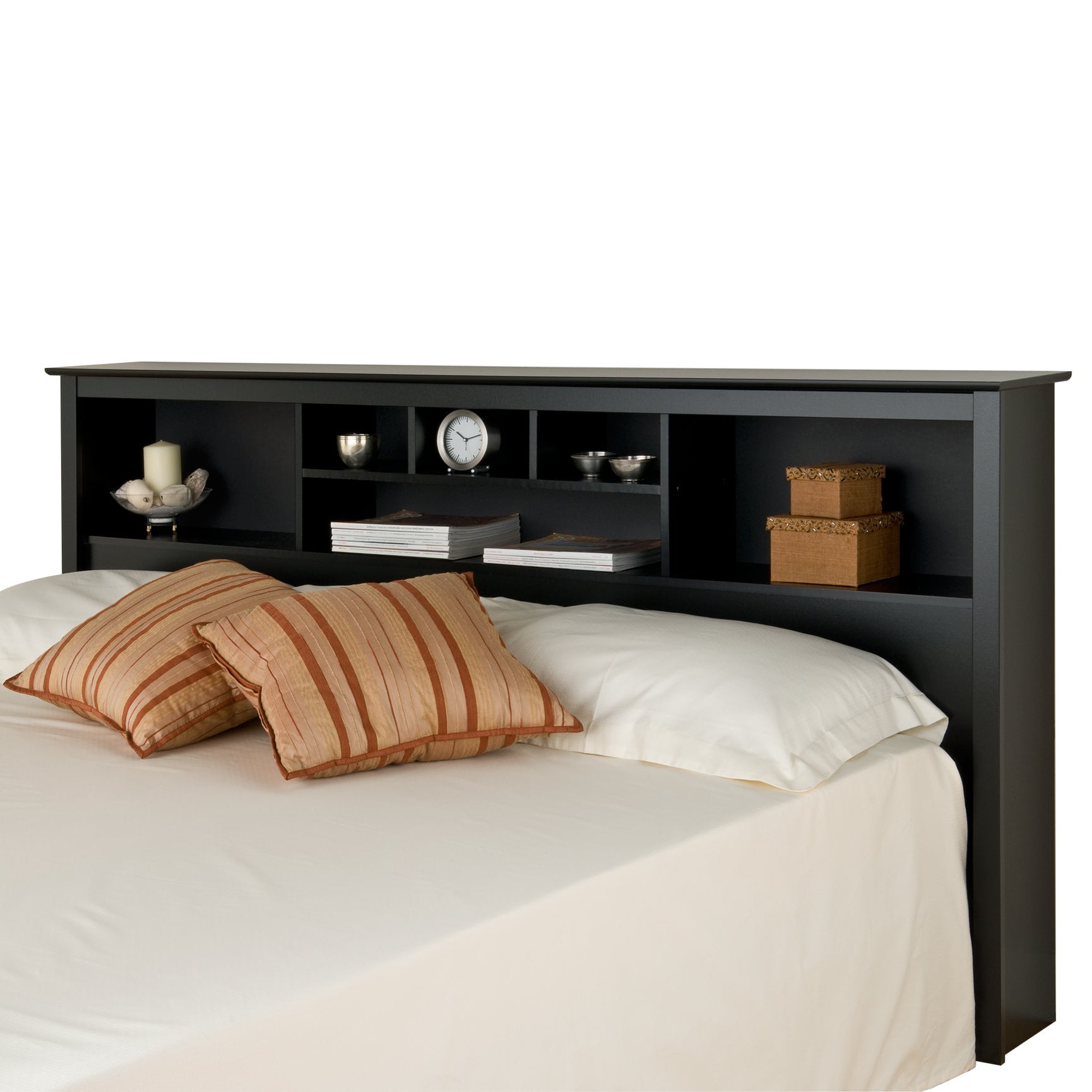Prepac Sonoma Black King Storage Headboard Brylane Home