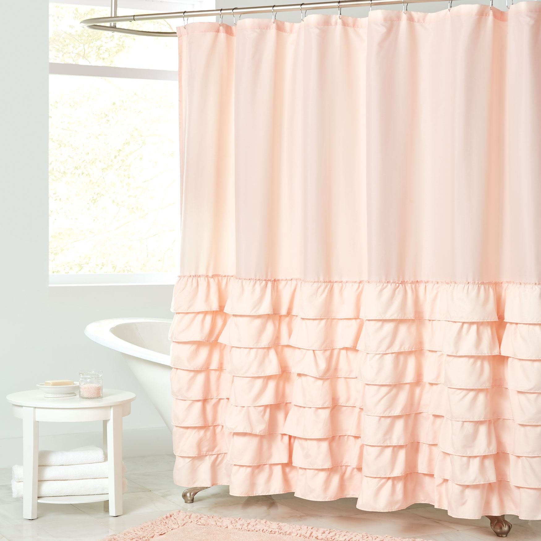 Melanie Ruffled Shower Curtain Bath Accessories Brylane Home