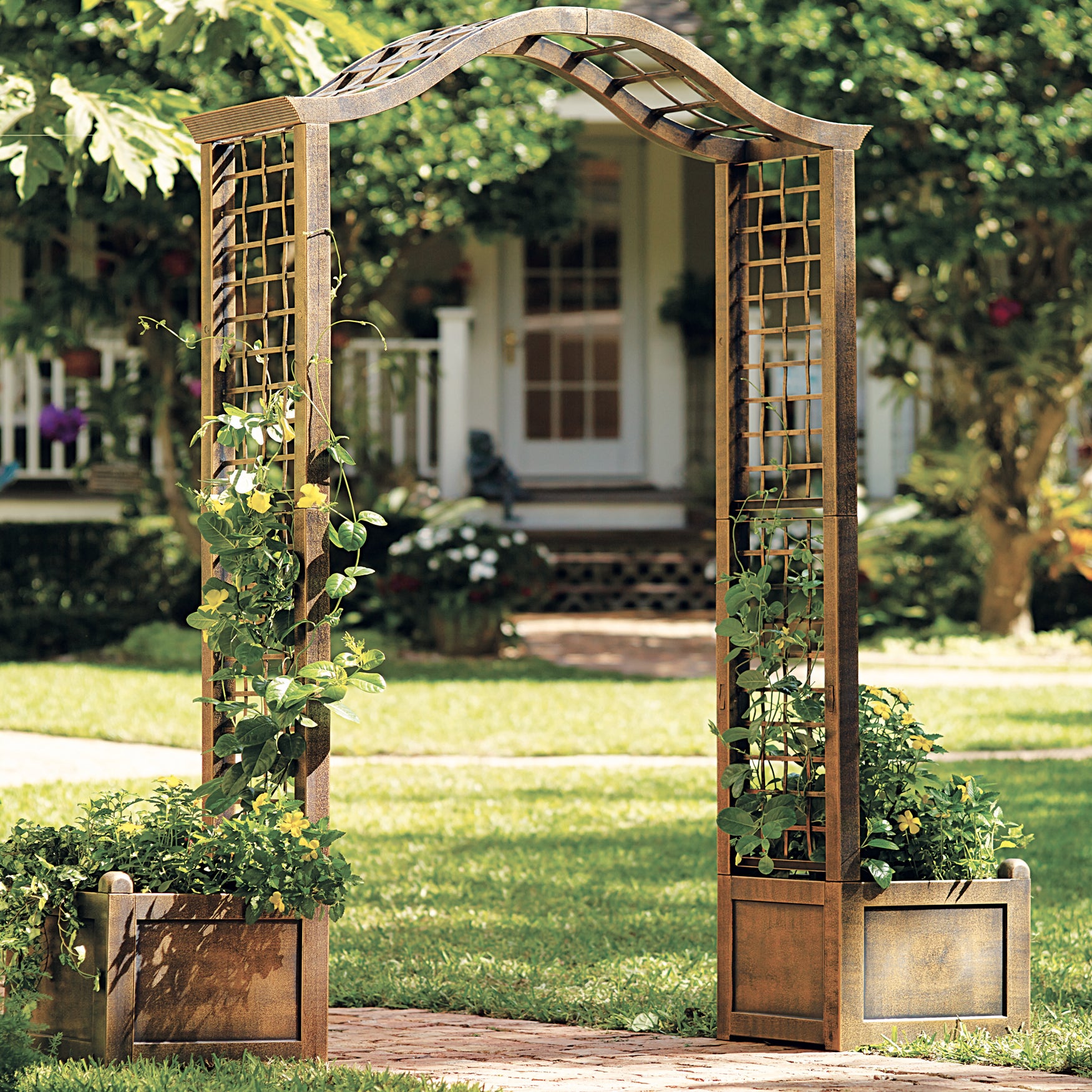 Plant pots with trellis