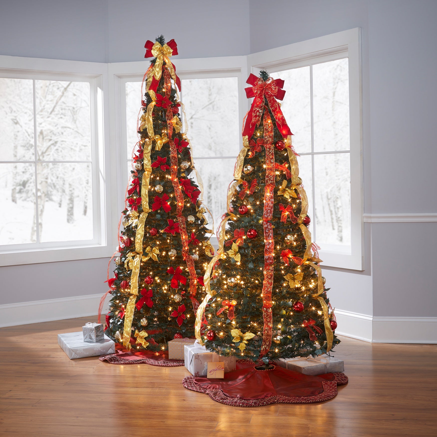Fully Decorated PreLit 7½' PopUp Christmas Tree Brylane Home