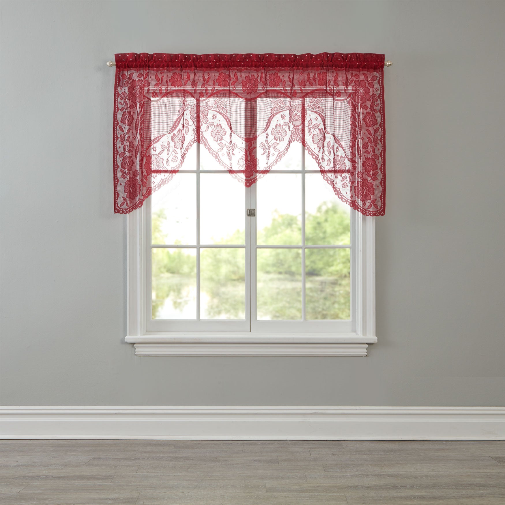 Windsor Lace Rod Pocket Panel Sheer Curtains Brylane Home