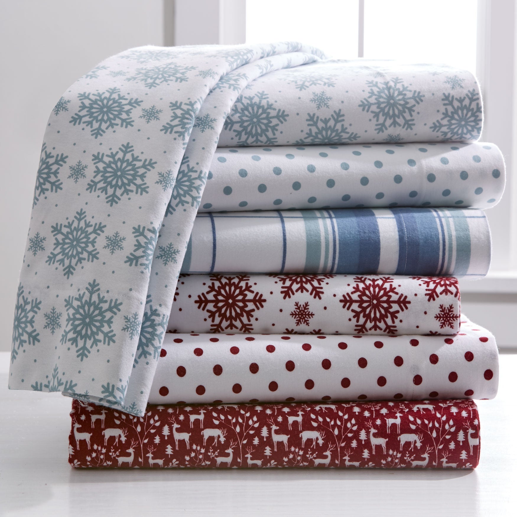 Cotton Flannel Print Sheet Set Sheets Brylane Home