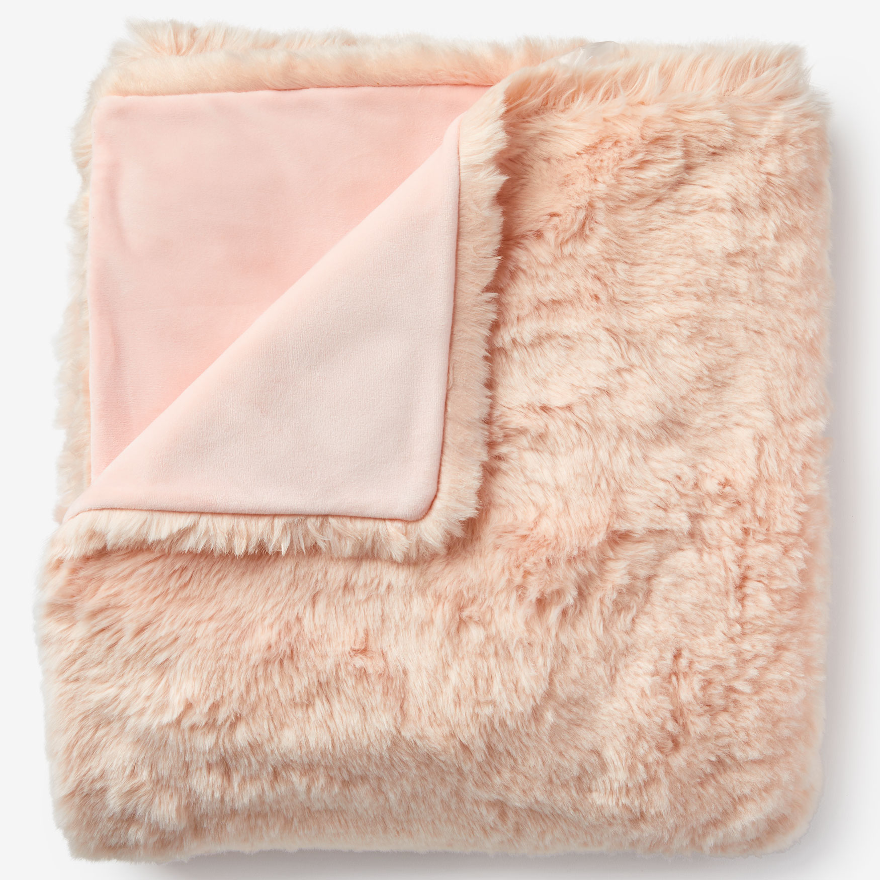 pink faux fur bean bag