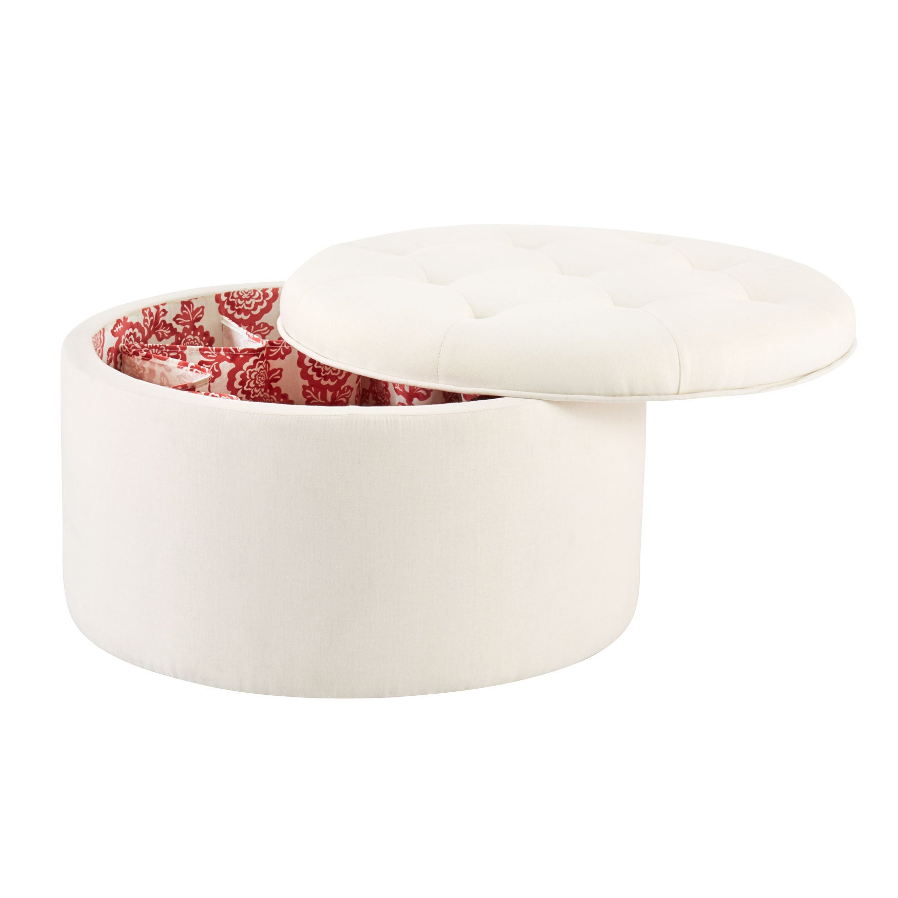 Hanson Round Shoe Storage Ottoman Plus Size Storage Brylane Home