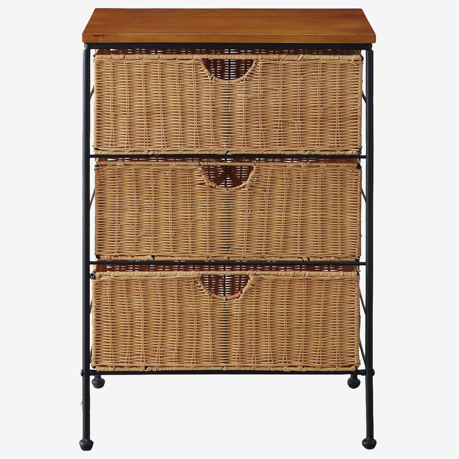 3 Drawer Wicker Chest Brylane Home