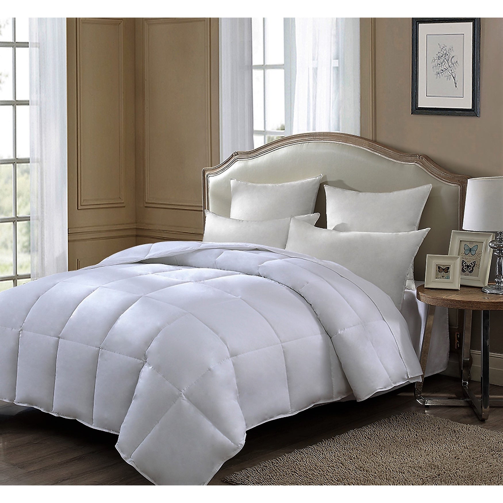 Affordable Down Comforter, White Brylane Home