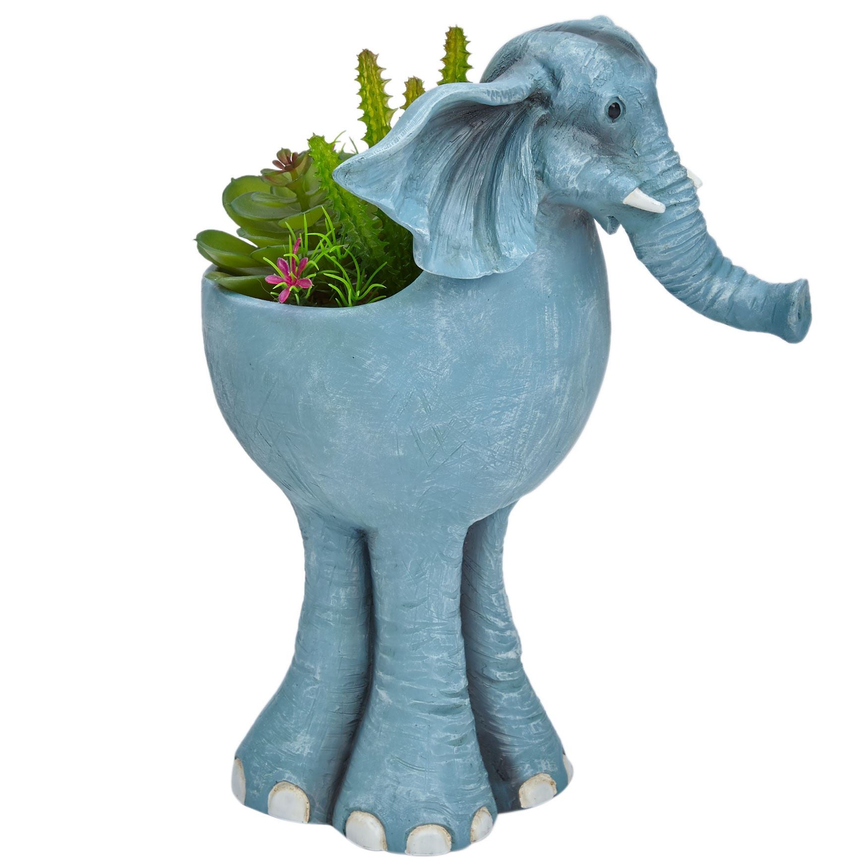 resin elephant planter