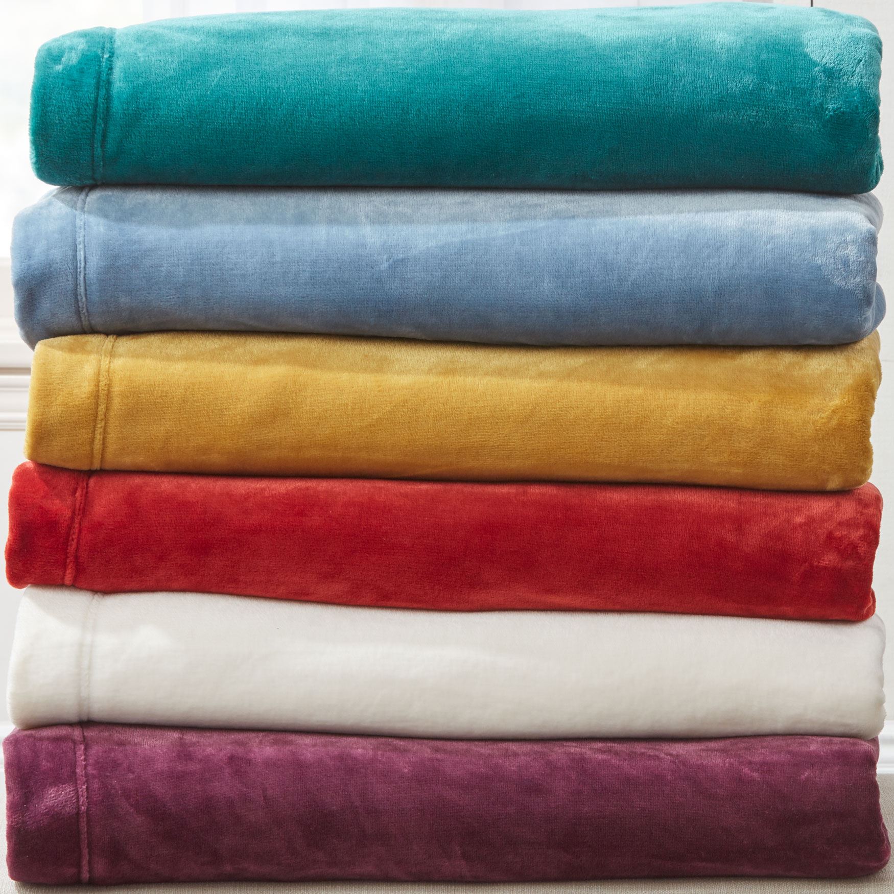 BH Studio Microfleece Blanket Plus Size Blankets & Throws Brylane Home