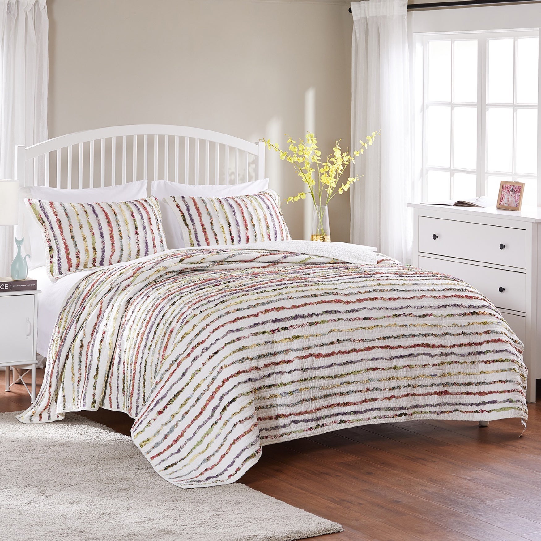 Bella Ruffle Quilt Set by Greenland Home Fashions Quilts & Coverlets