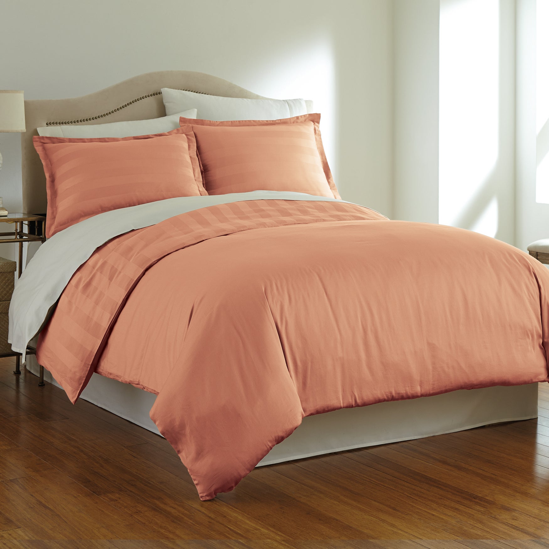 325TC. Pima Cotton Reversible Duvet Set Bedding Brylane Home