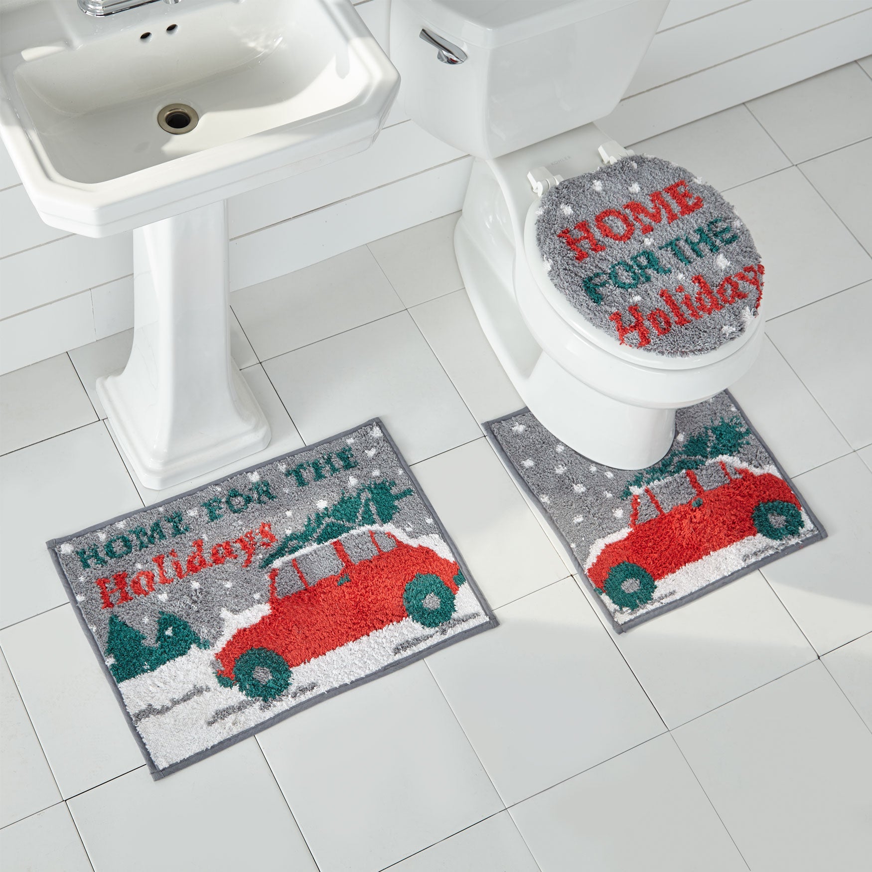 3 Pc Holiday Bath Rug Set Bath Rugs Bath Mats Brylane Home
