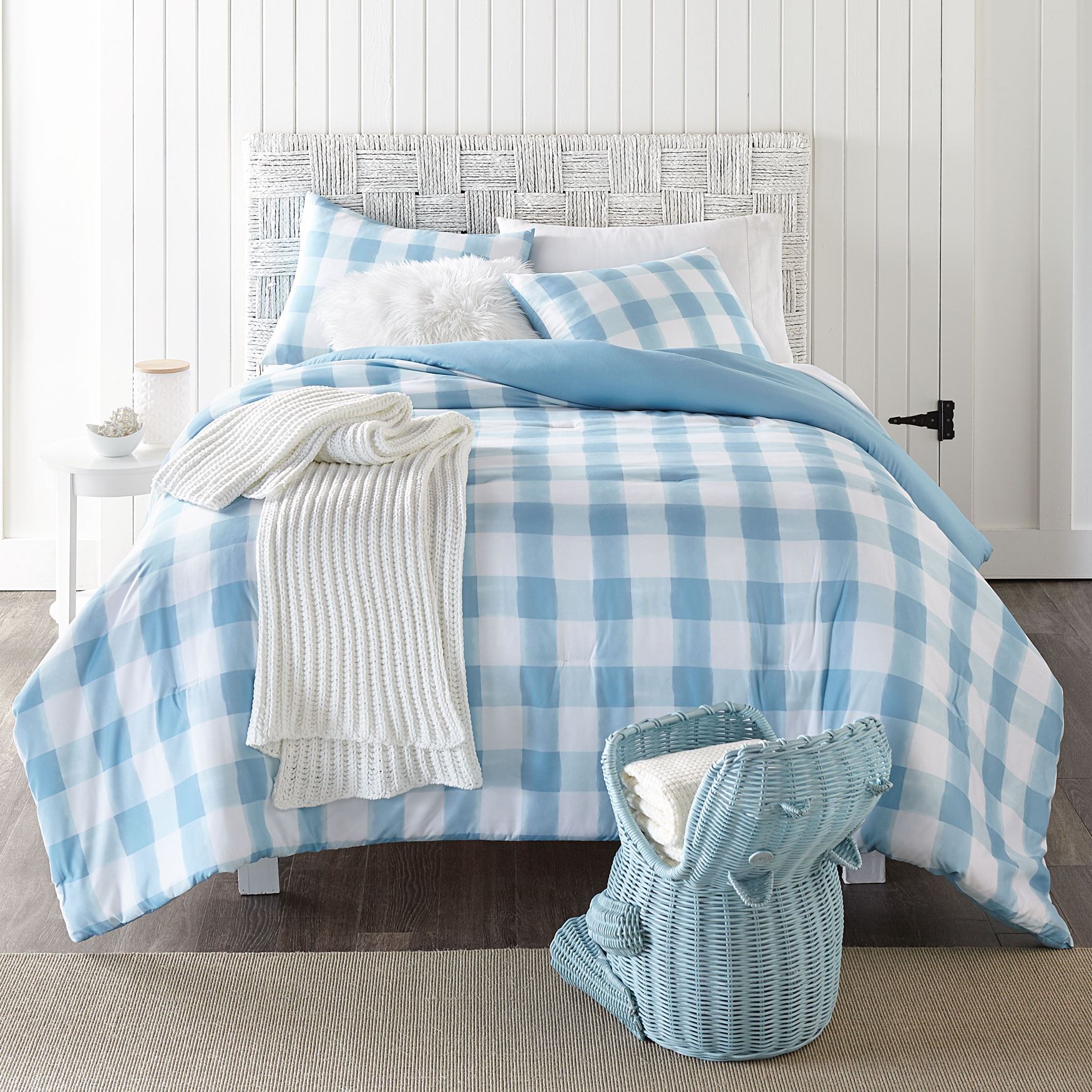 BrylaneHome® Studio Watercolor Gingham Comforter Brylane Home