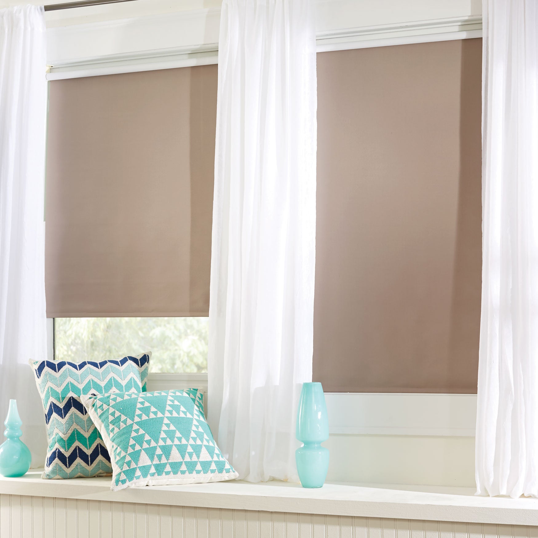 Cordless PushUp Roller Blackout Shade Blinds & Shades Brylane Home