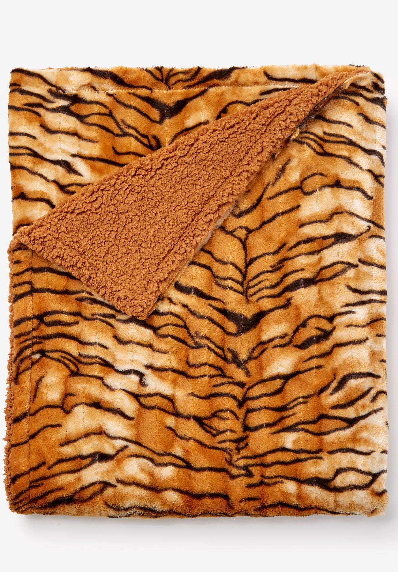 Faux Fur Animal Print Throw Brylane Home