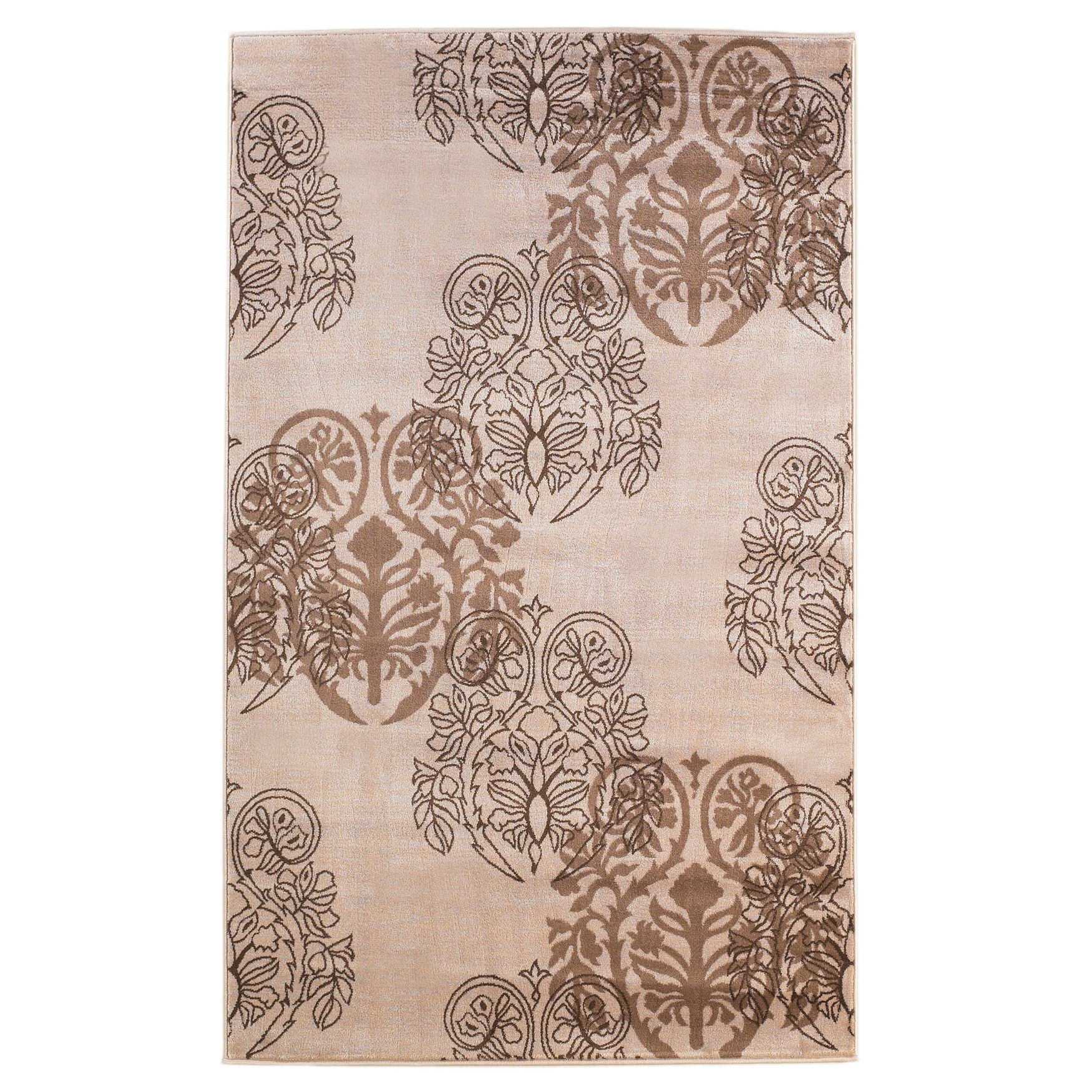 Milan Ivory/Brown Area Rug Collection Rugs Brylane Home