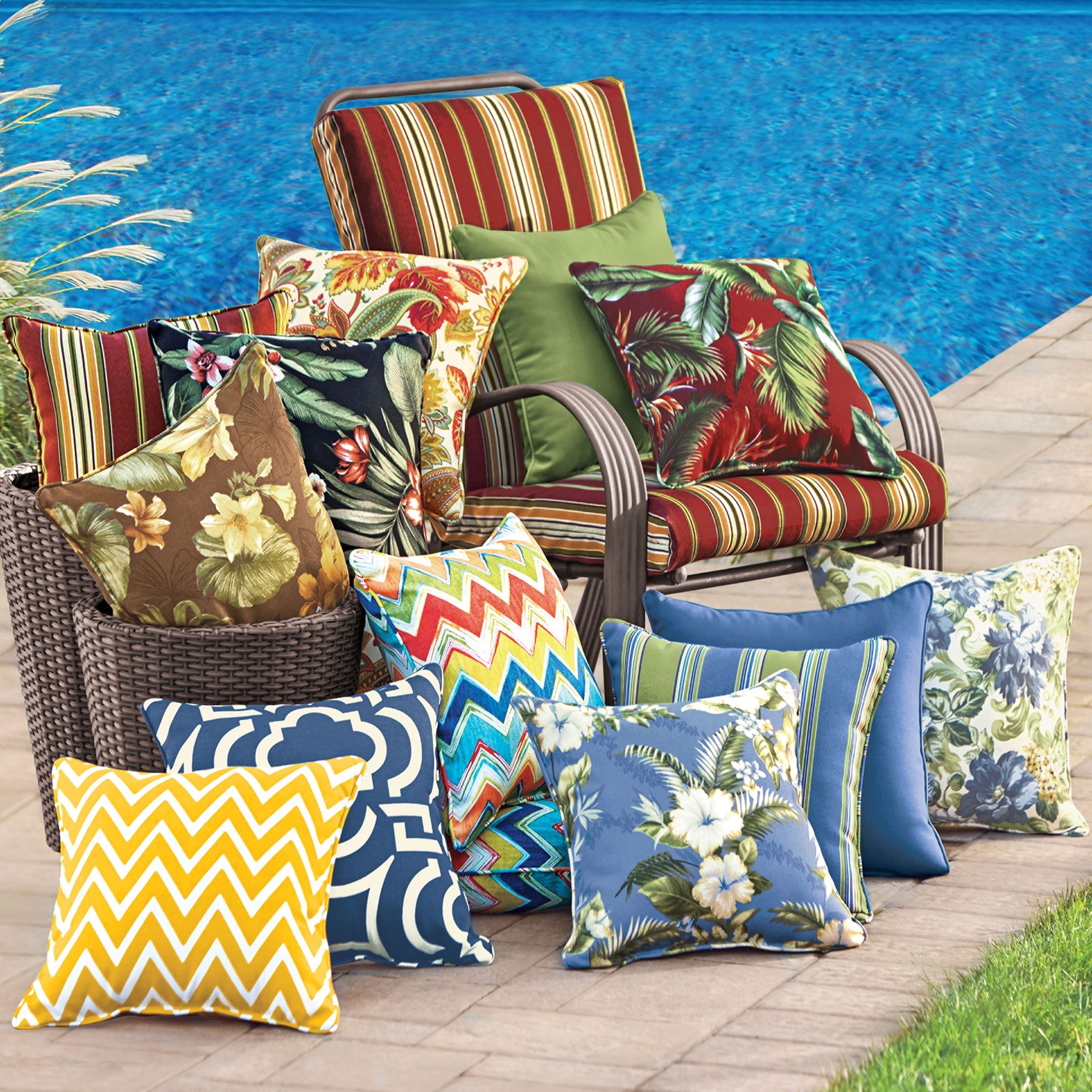 Outdoor Bench Cushion | Plus Size Cushions & Pillows | Brylane Home