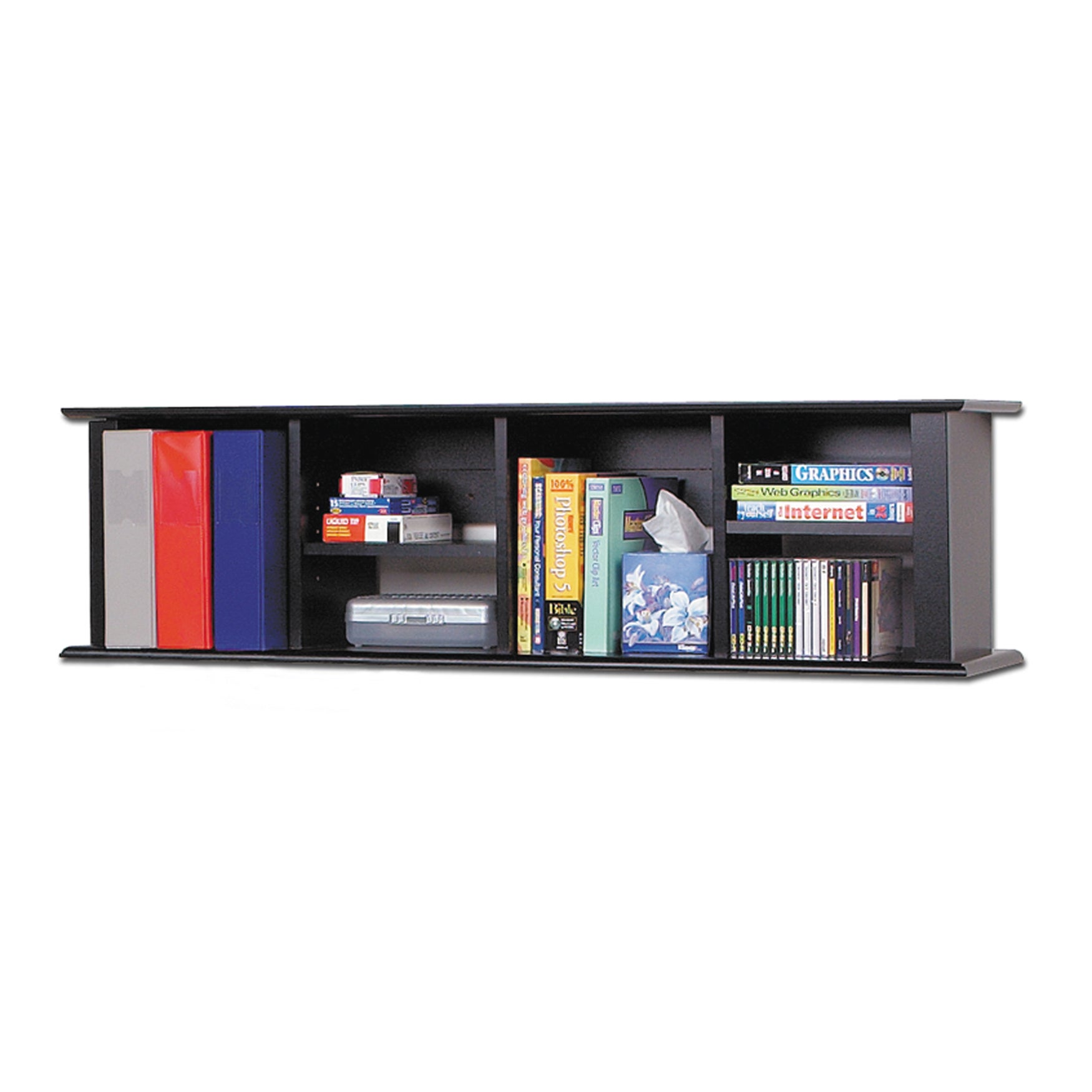 Wall mounted online desk hutch