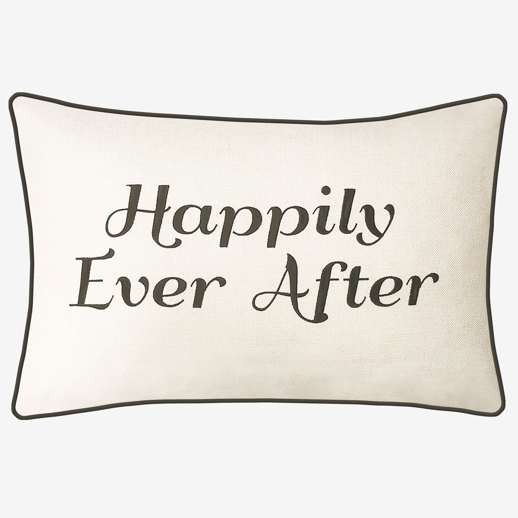 BrylaneHomeBeaded Happily Ever After Decorative Throw Pillow Ever after
