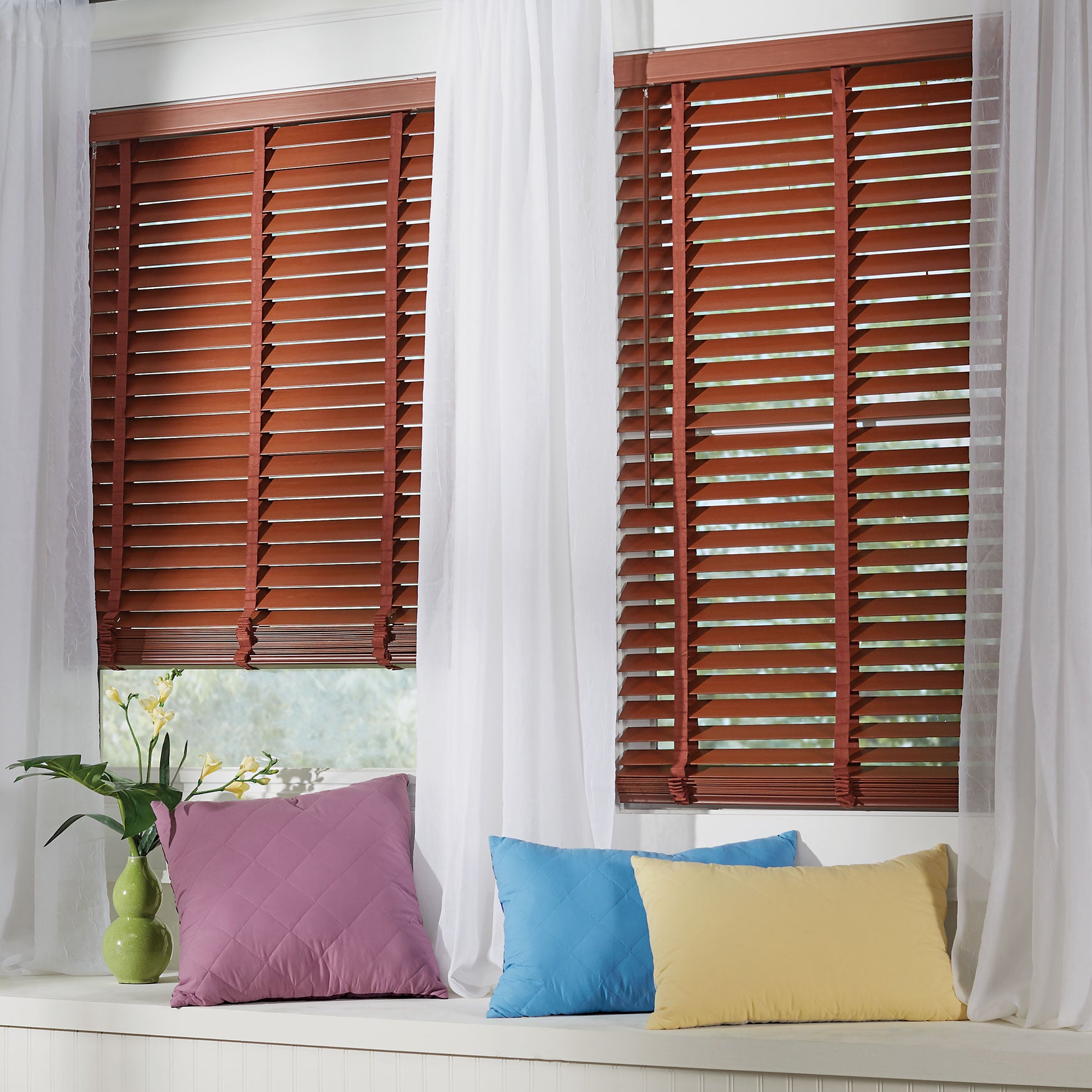 2" Faux Wood Cordless Blind Blinds & Shades Brylane Home