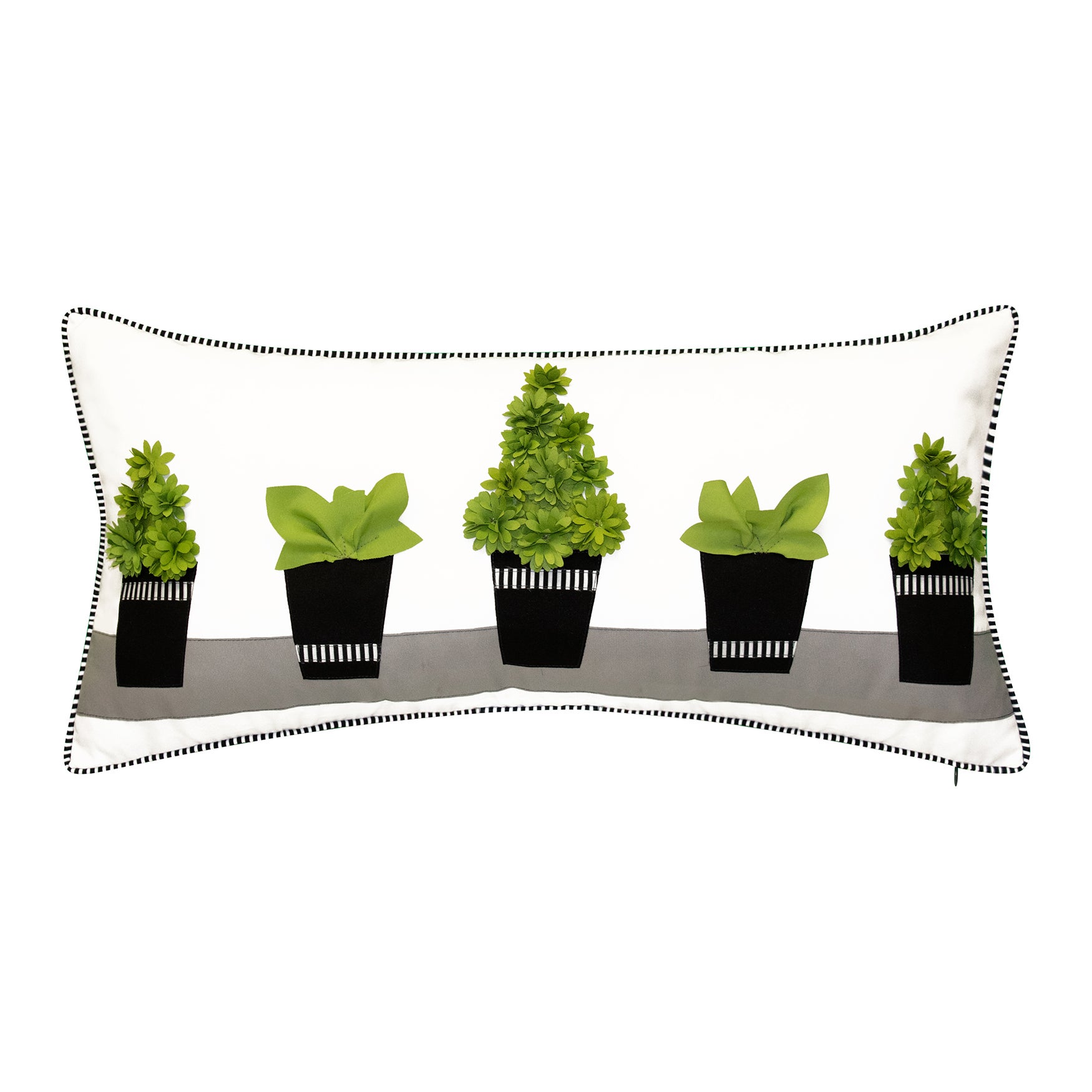 Indoor & Outdoor Modern Dimensional Topiary Decorative Pillow | Brylane Home