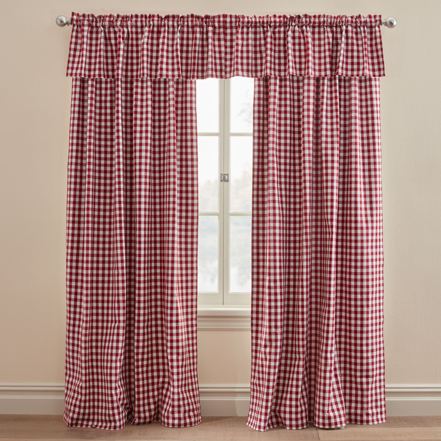 Gingham RodPocket Valance Window Brylane Home