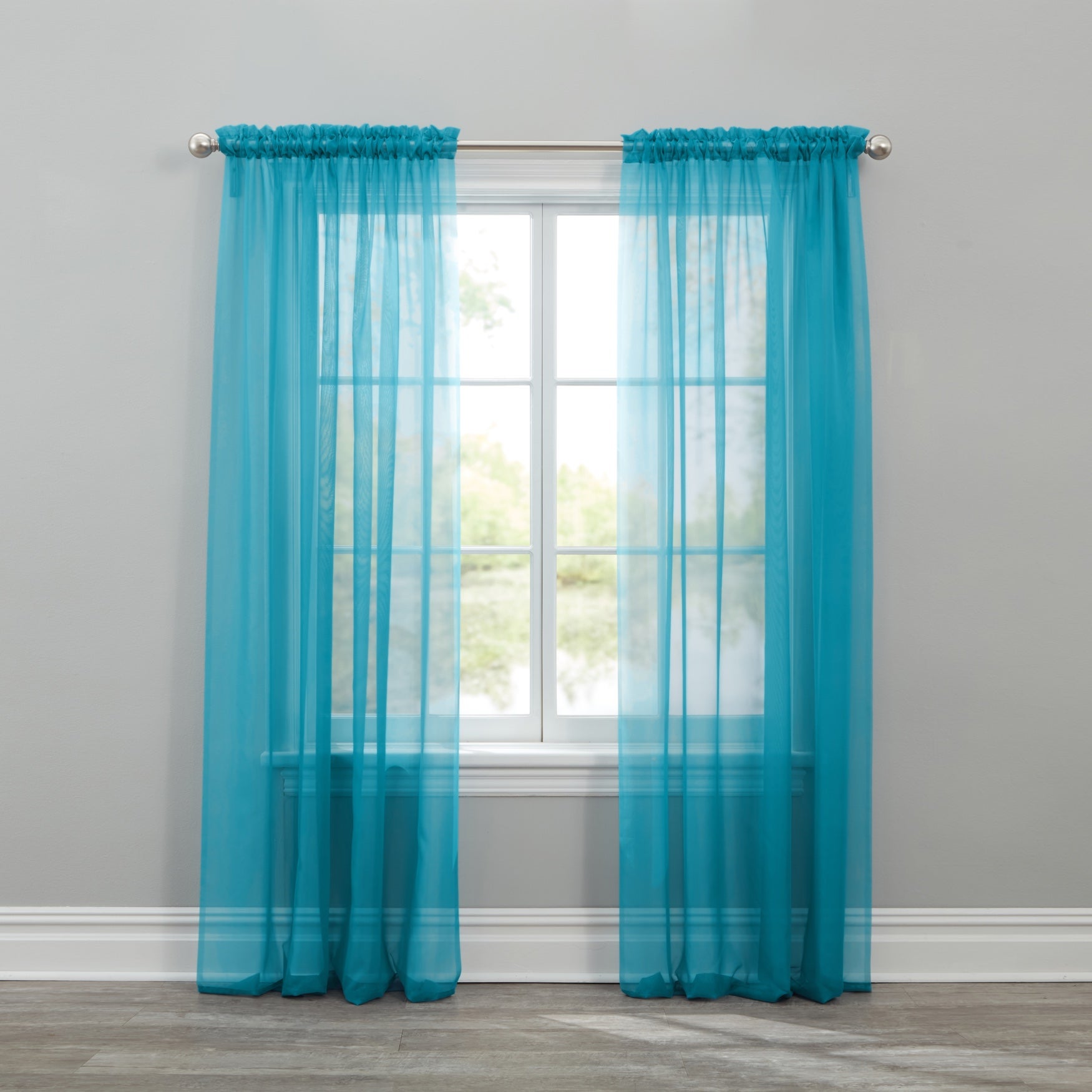 Bh Studio Sheer Voile Rod Pocket Panel Pair Brylane Home Bh Studio Sheer Voile Rod Pocket Panel Pair Brylane Home