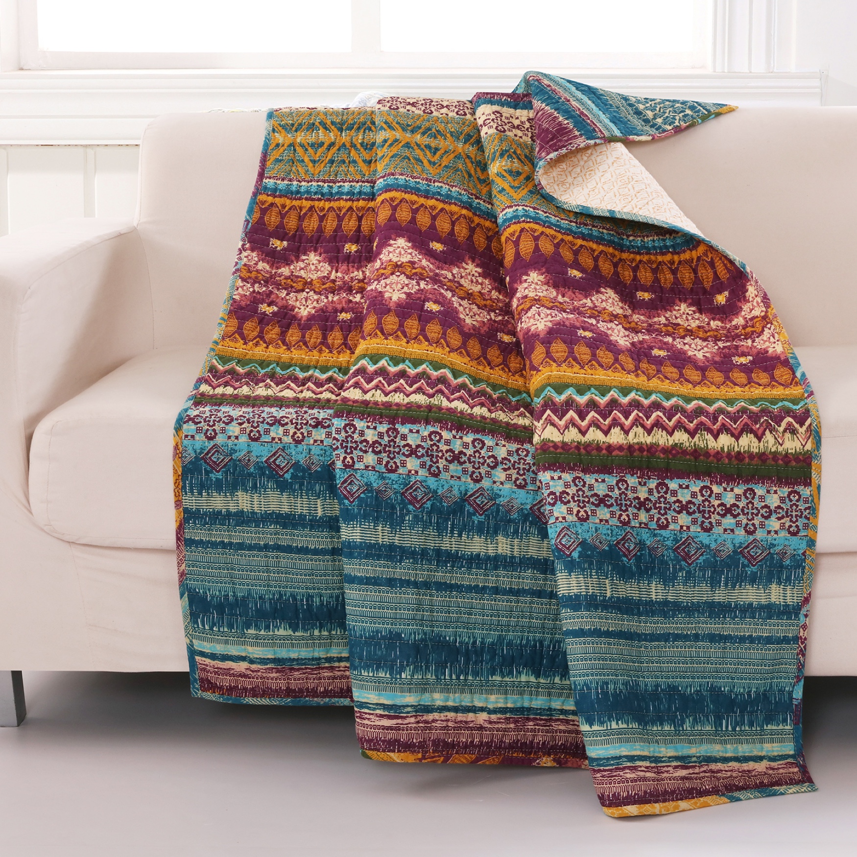 Greenland Home Fashions Southwest Quilted Throw Blanket Brylane Home