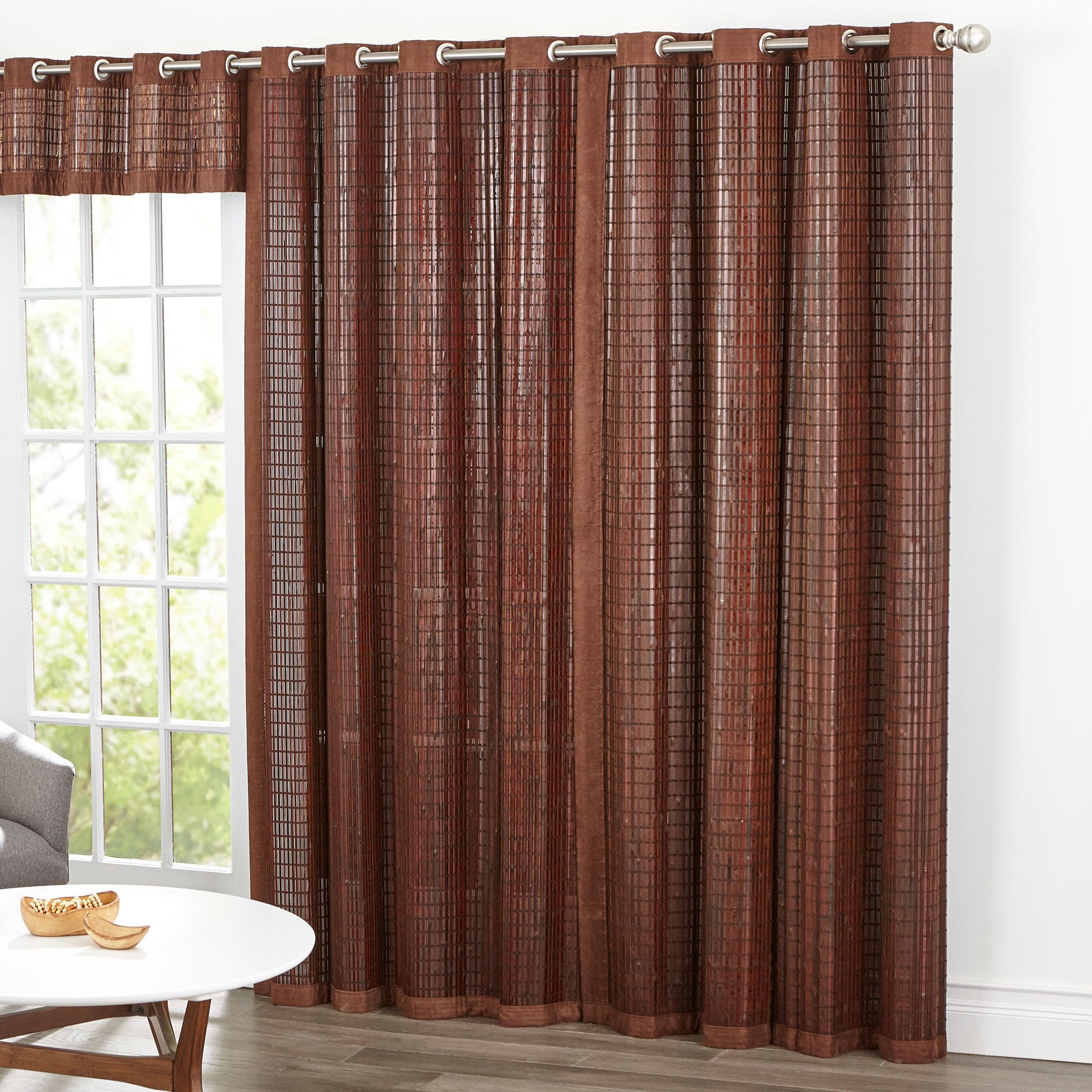 Bamboo Grommet Panel Curtains & Drapes Brylane Home