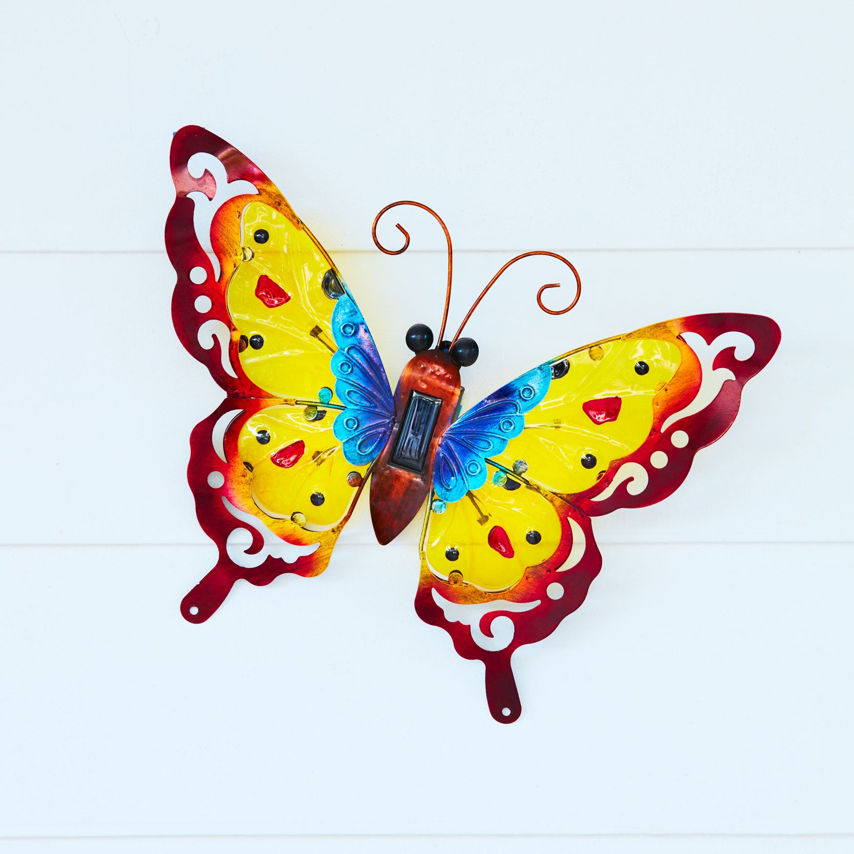 Butterfly Solar Powered Hanging Light Outdoor Brylane Home