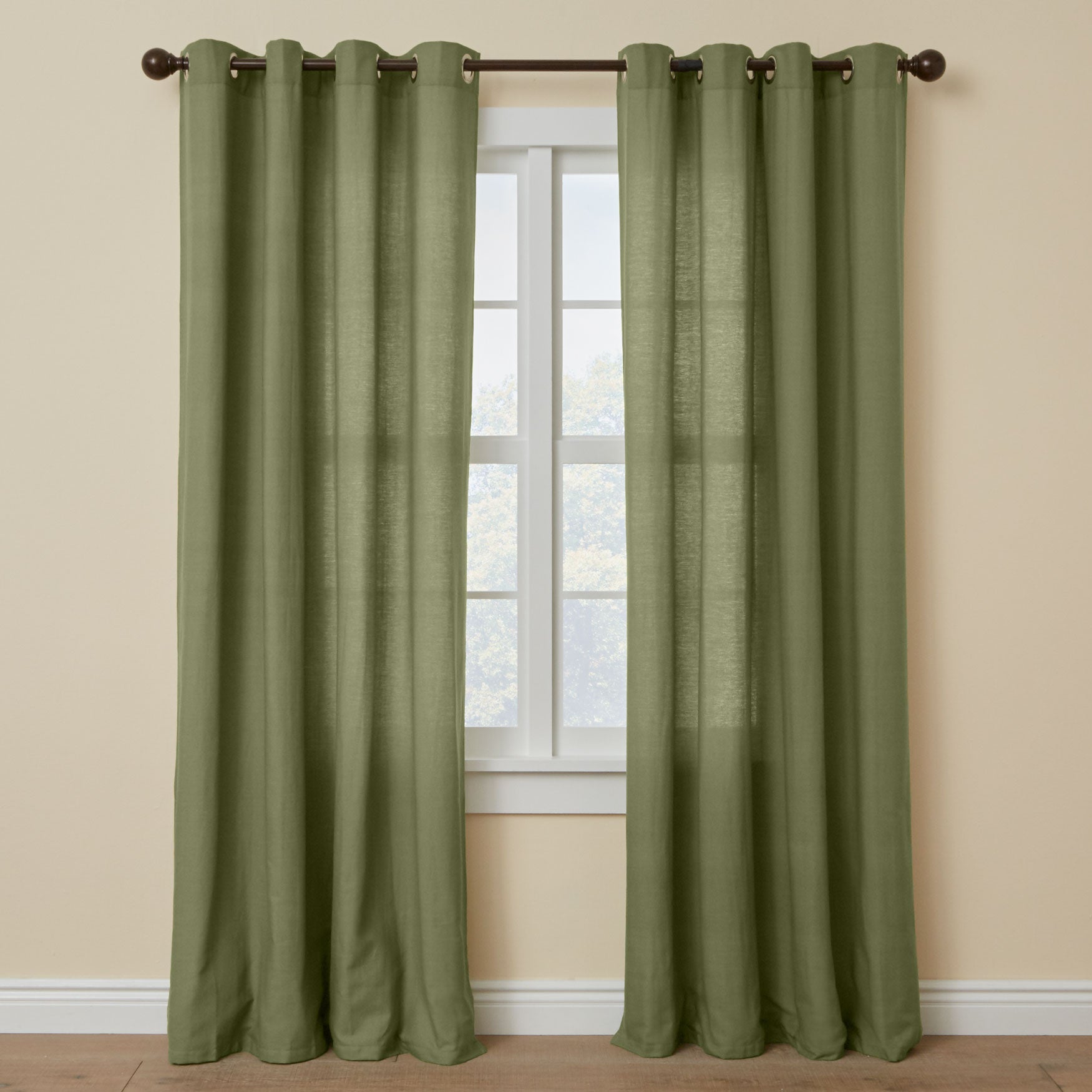 BH Studio Cotton Canvas Grommet Panel Curtains & Drapes Brylane Home