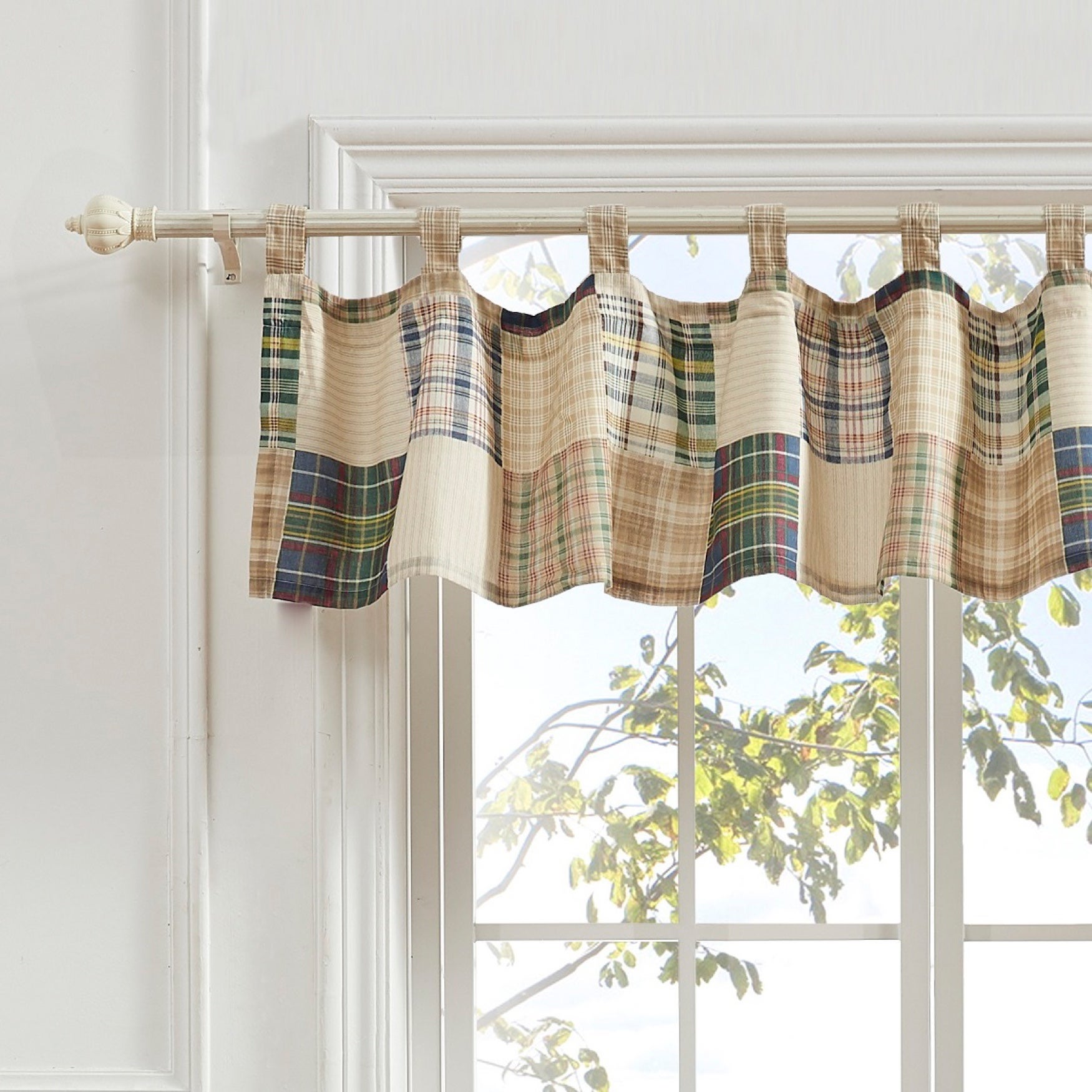 Traditional Oxford Window Valance, Multi Brylane Home