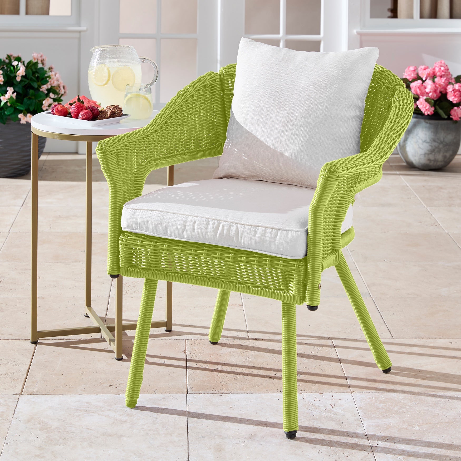 Roma All-Weather Wicker Stacking Chair| All Outdoor | Brylane Home