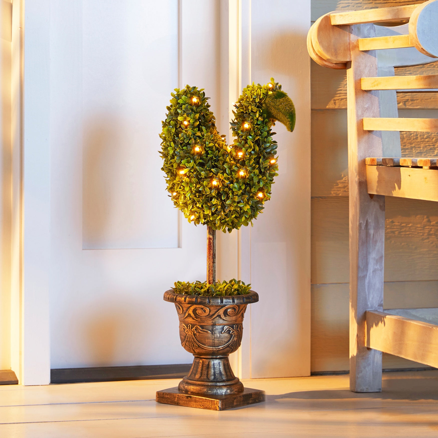 PreLit Swan Topiary Brylane Home