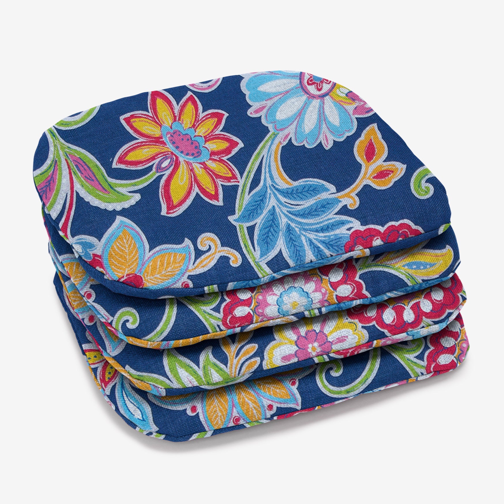 Set of 4 Stacking Chair Pads Plus Size Cushions & Pillows Brylane Home