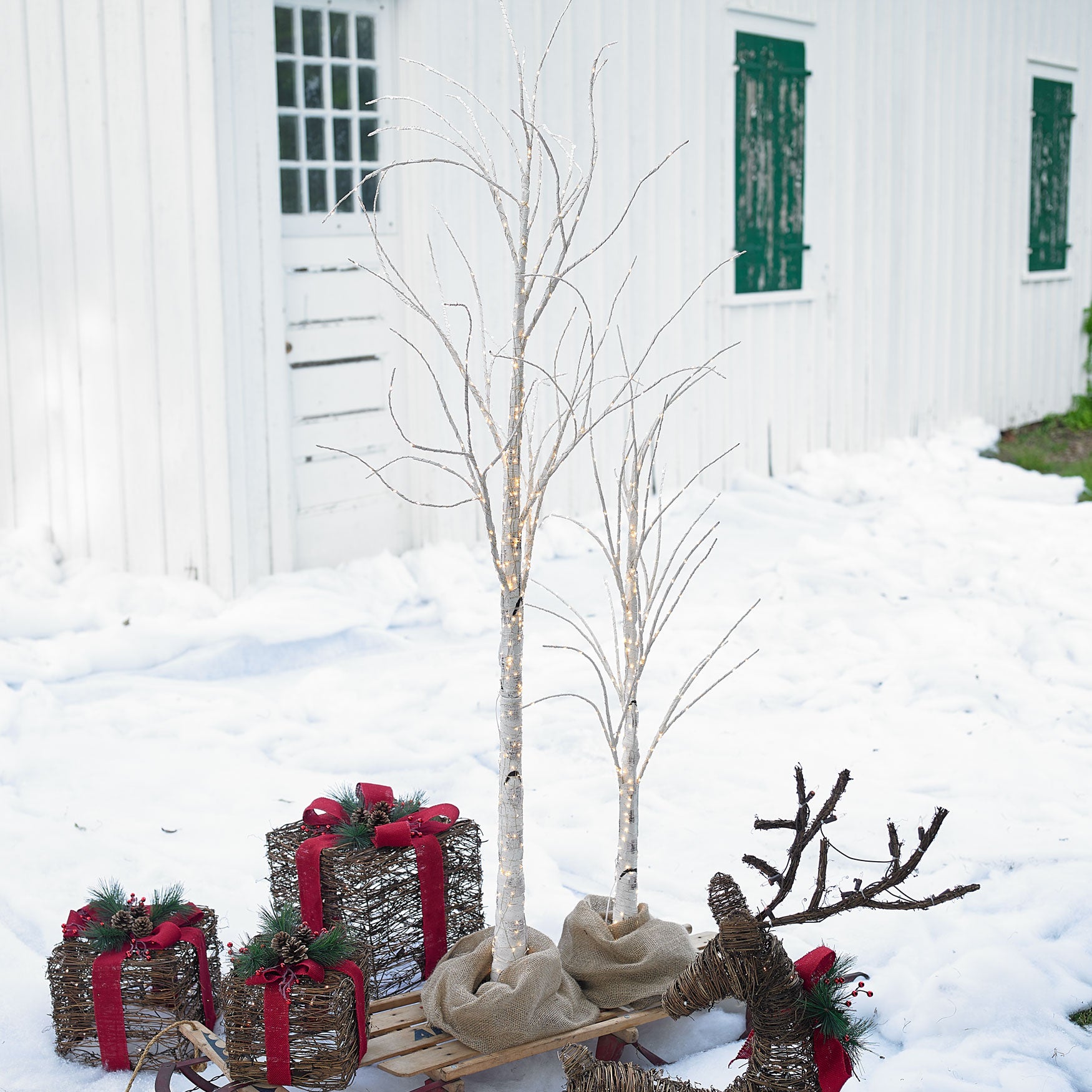 4 Pre Lit Birch Tree Gifts Under 50 Brylane Home