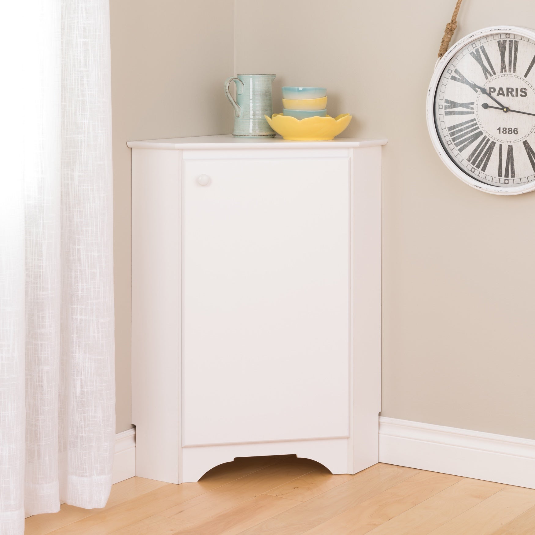 Elite White Corner Storage Brylane Home