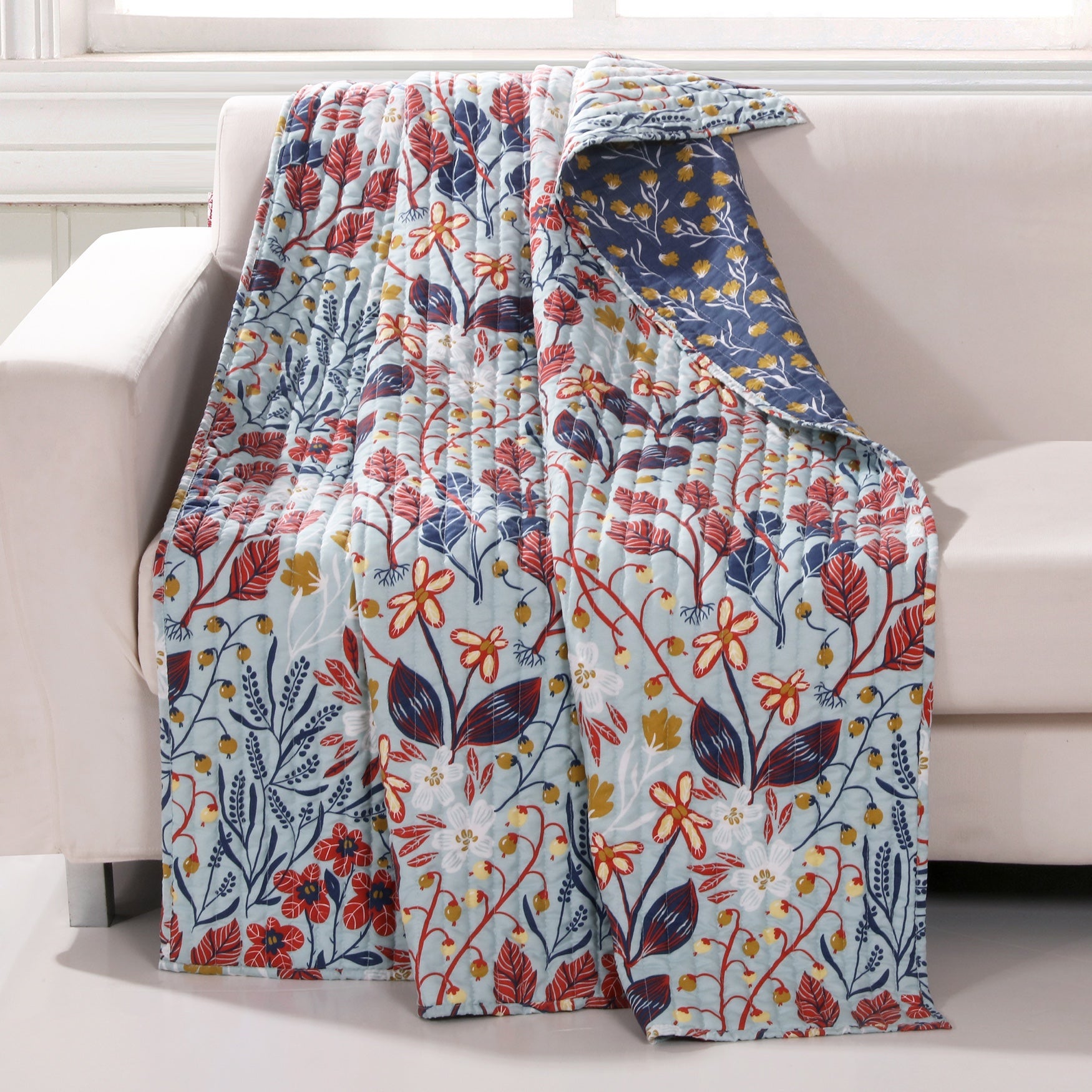 Perry Quilted Throw Blanket Brylane Home