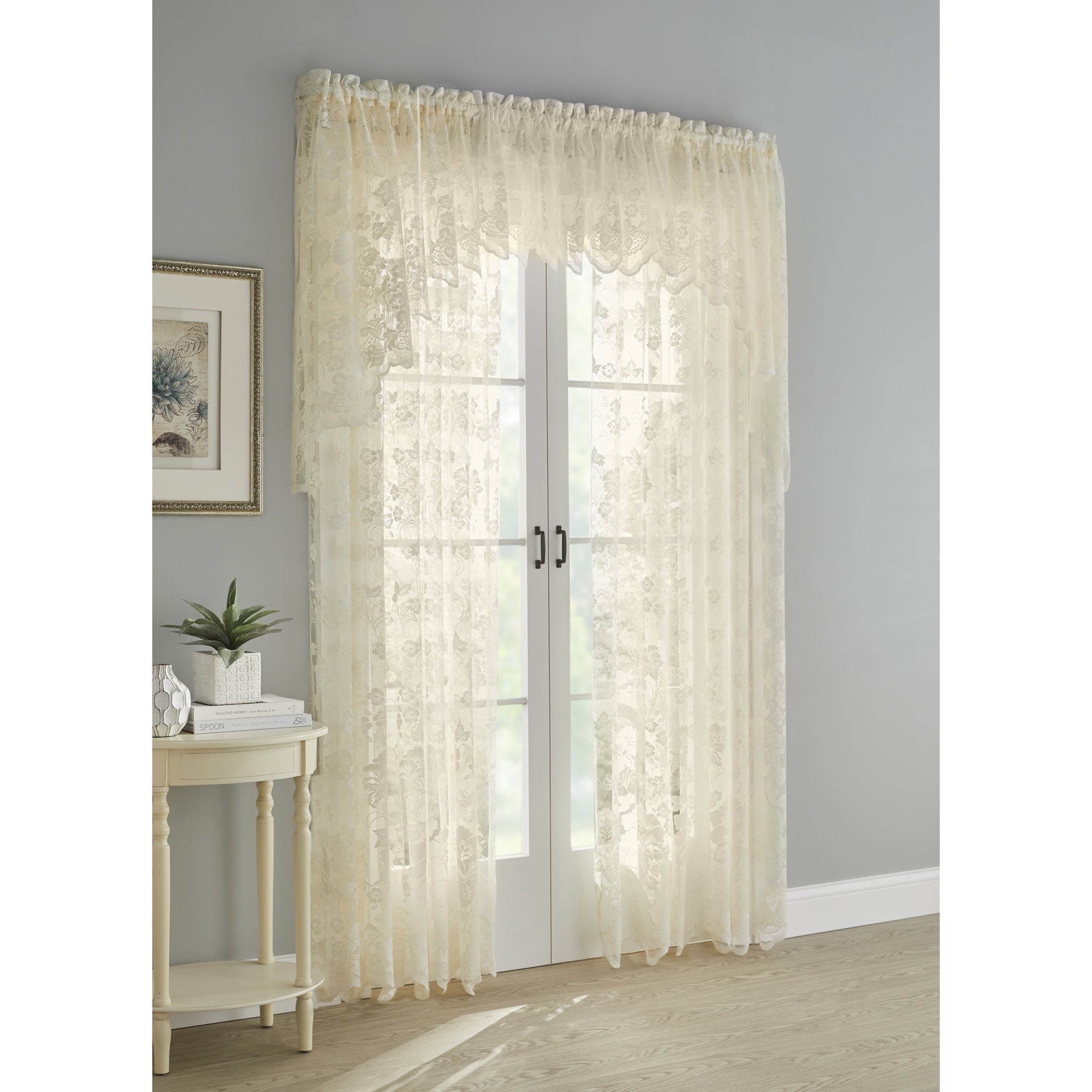 Floral Vine Rod Pocket Curtain Sheer Curtains Brylane Home