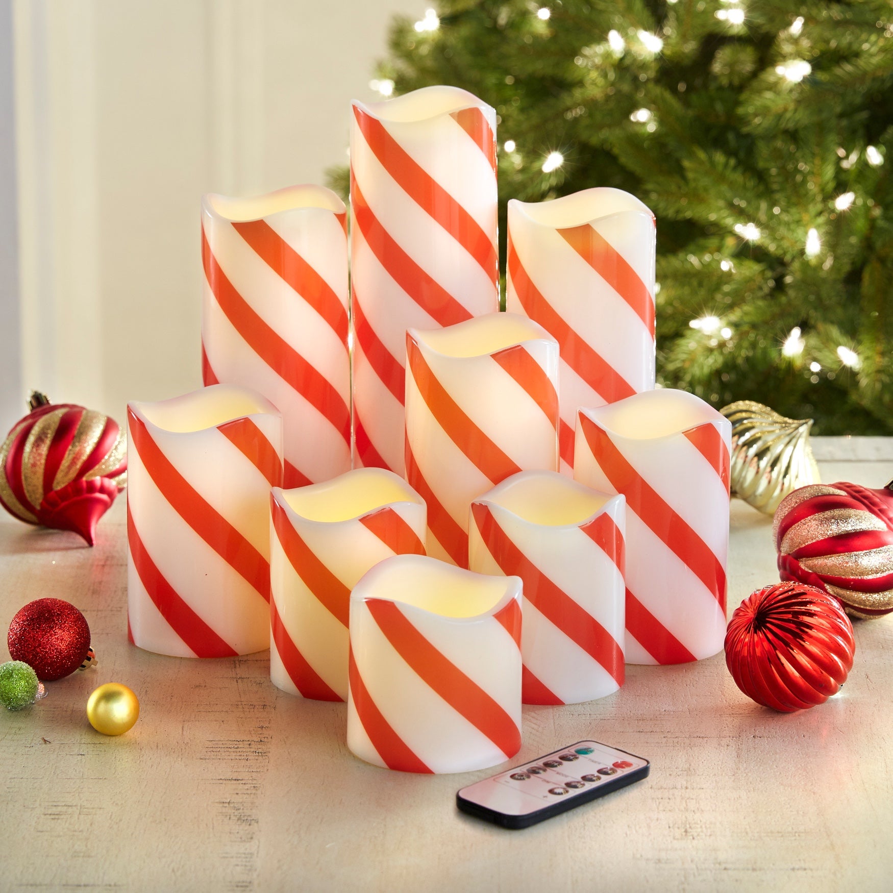 RemoteControlled LED Candles, Set of 9 Brylane Home