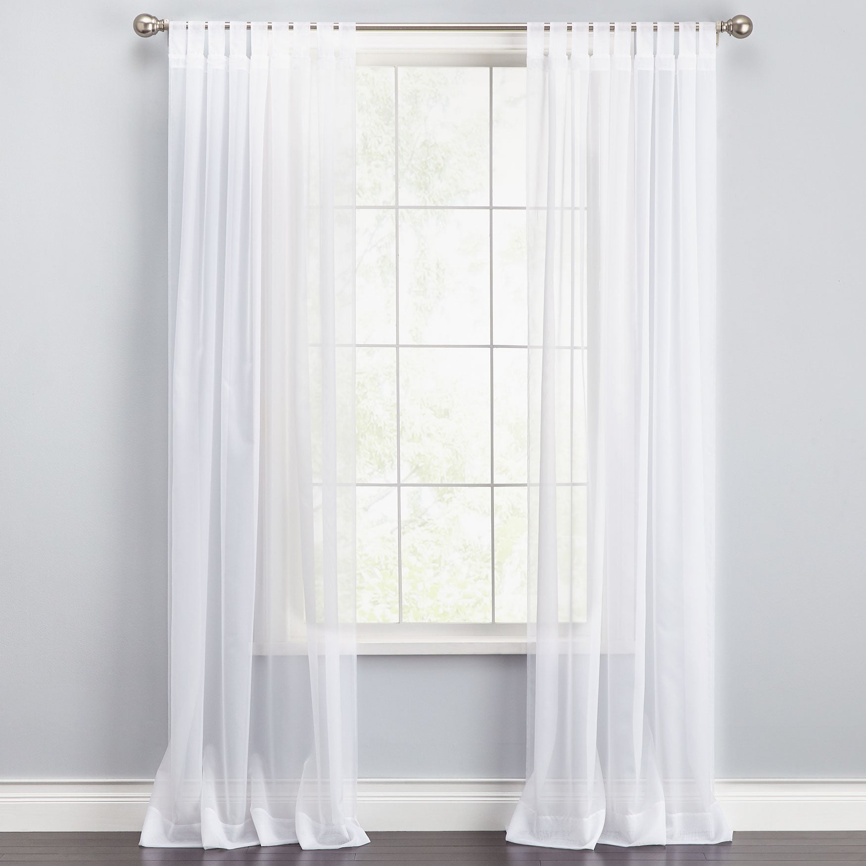 Bh Studio Sheer Voile Tab Top Panel Sheer Curtains