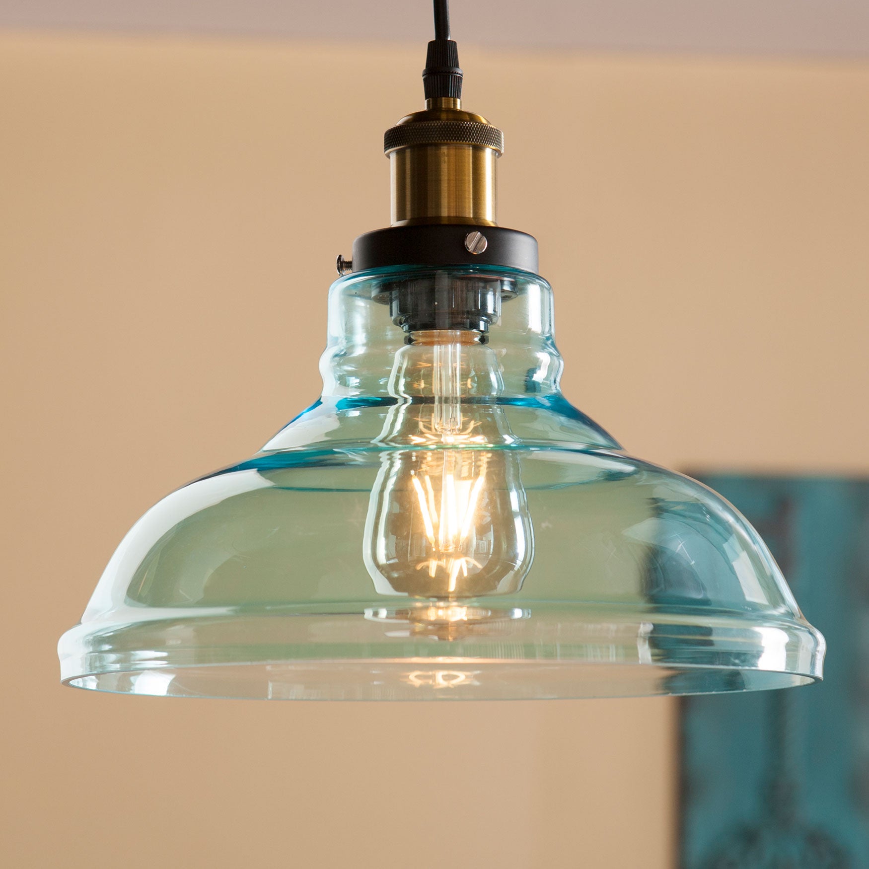 Glass bell deals shaped pendant light