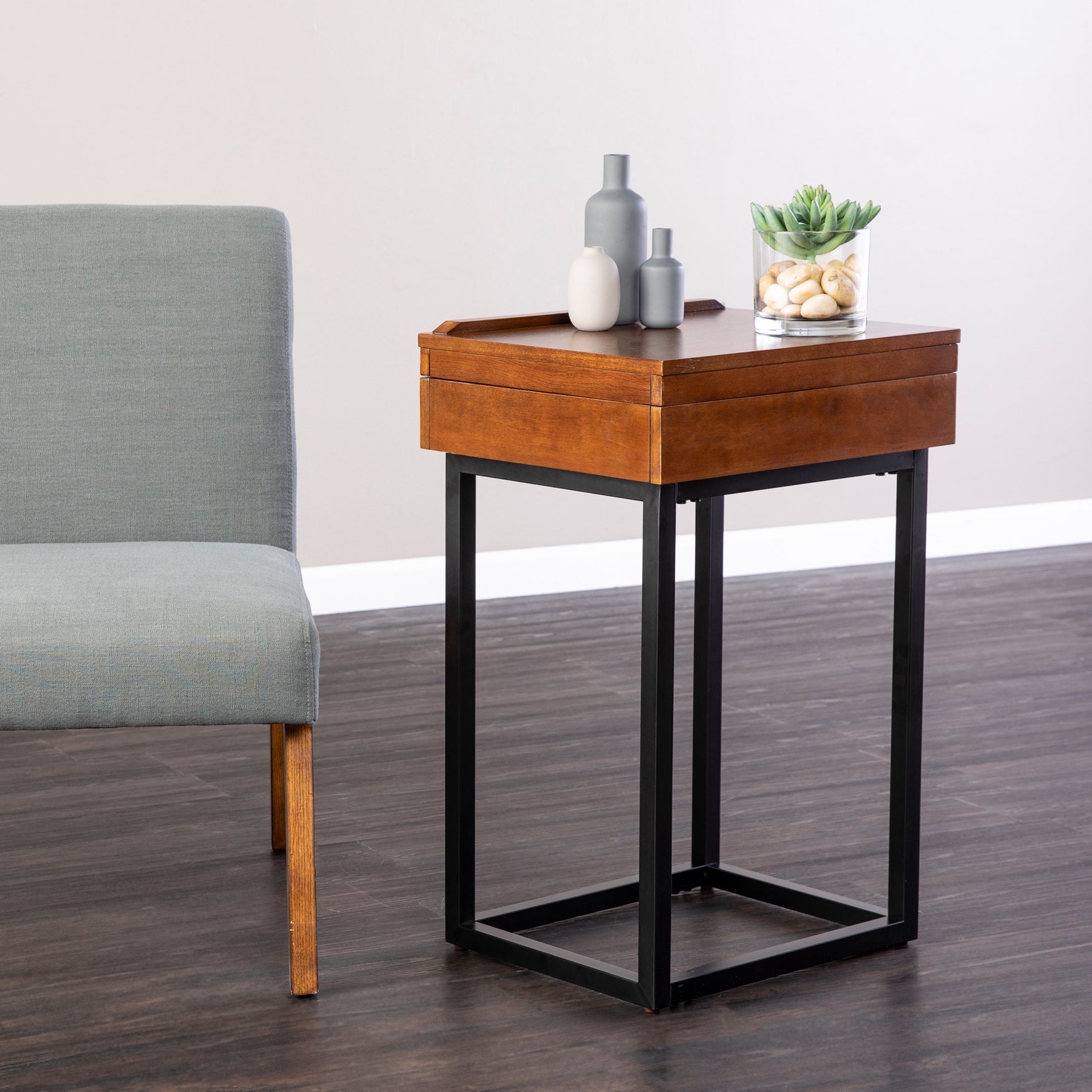 Holly & Martin Cayson Storage LiftTop Side Table Brylane Home