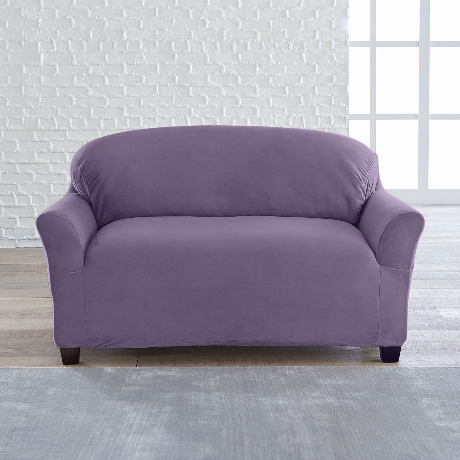 BrylaneHome® Studio Vera Stretch Velvet Loveseat Slipcover Décor