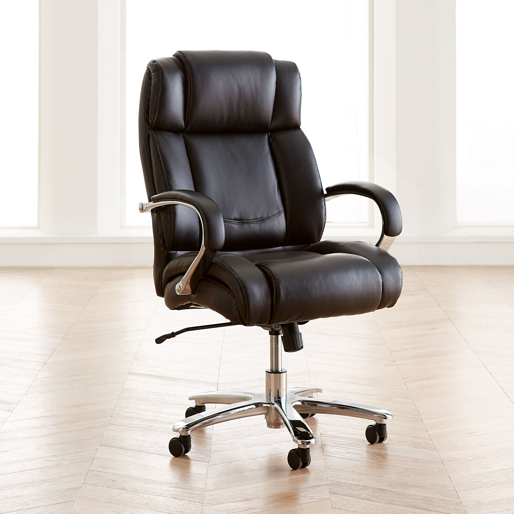 Big and Tall Chrome Finish Office Chair, 